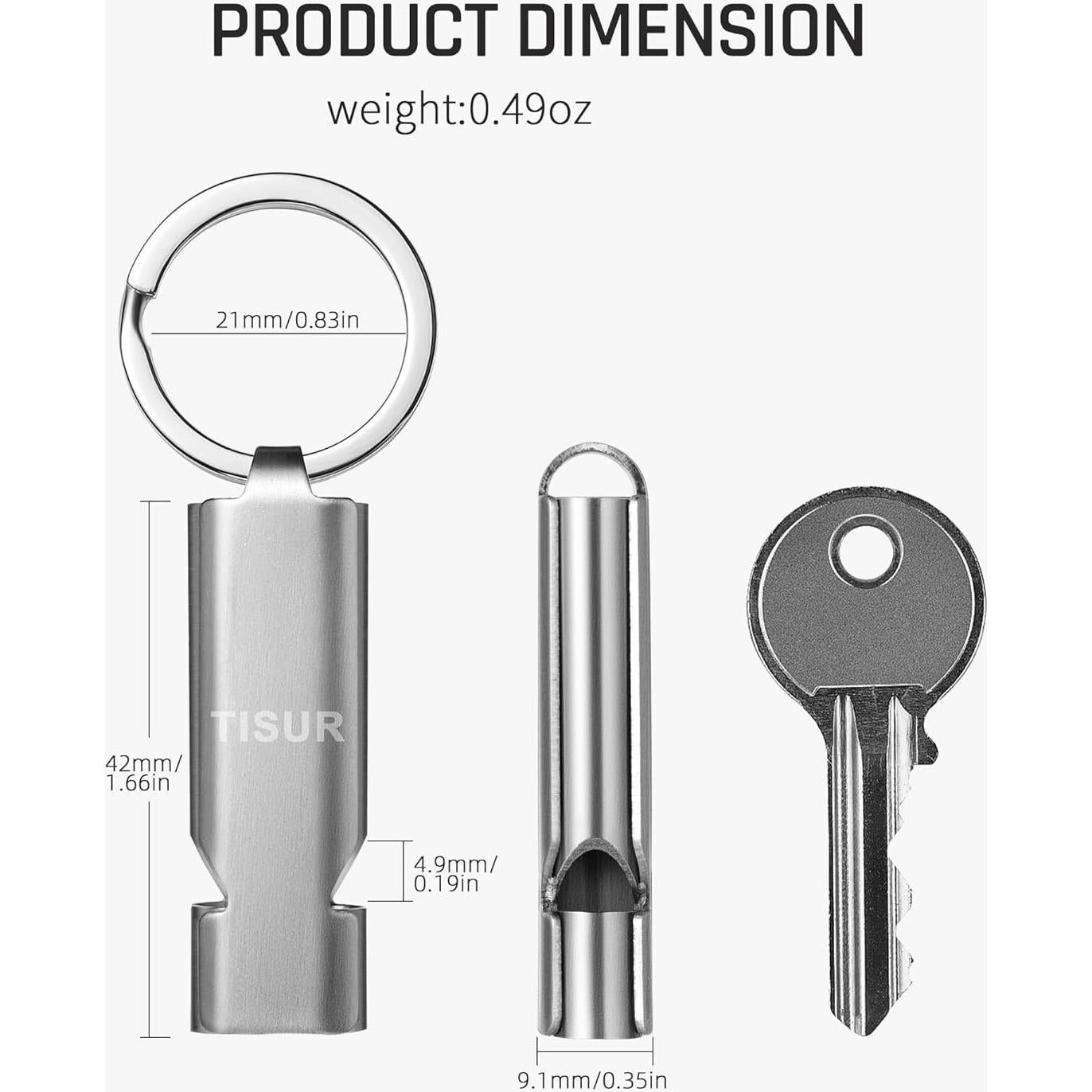 Silbatos de Seguridad TISUR 2pcs Titanio 120db Alta Calidad