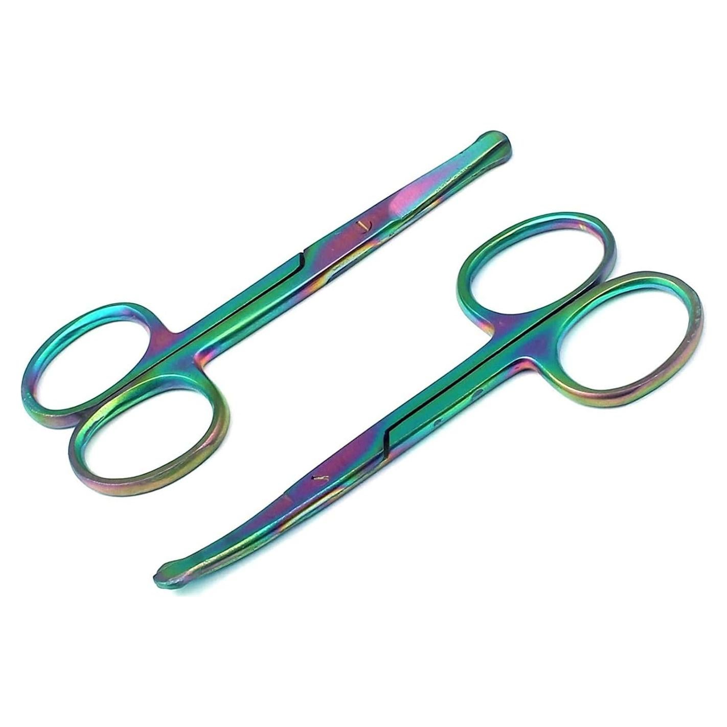 Juego de 2 Tijeras de Seguridad Arcoíris Titanio 8.9 cm Inoxidable
