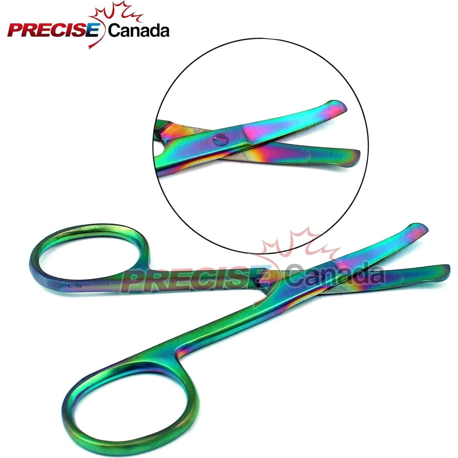 Juego de 2 Tijeras de Seguridad Arcoíris Titanio 8.9 cm Inoxidable