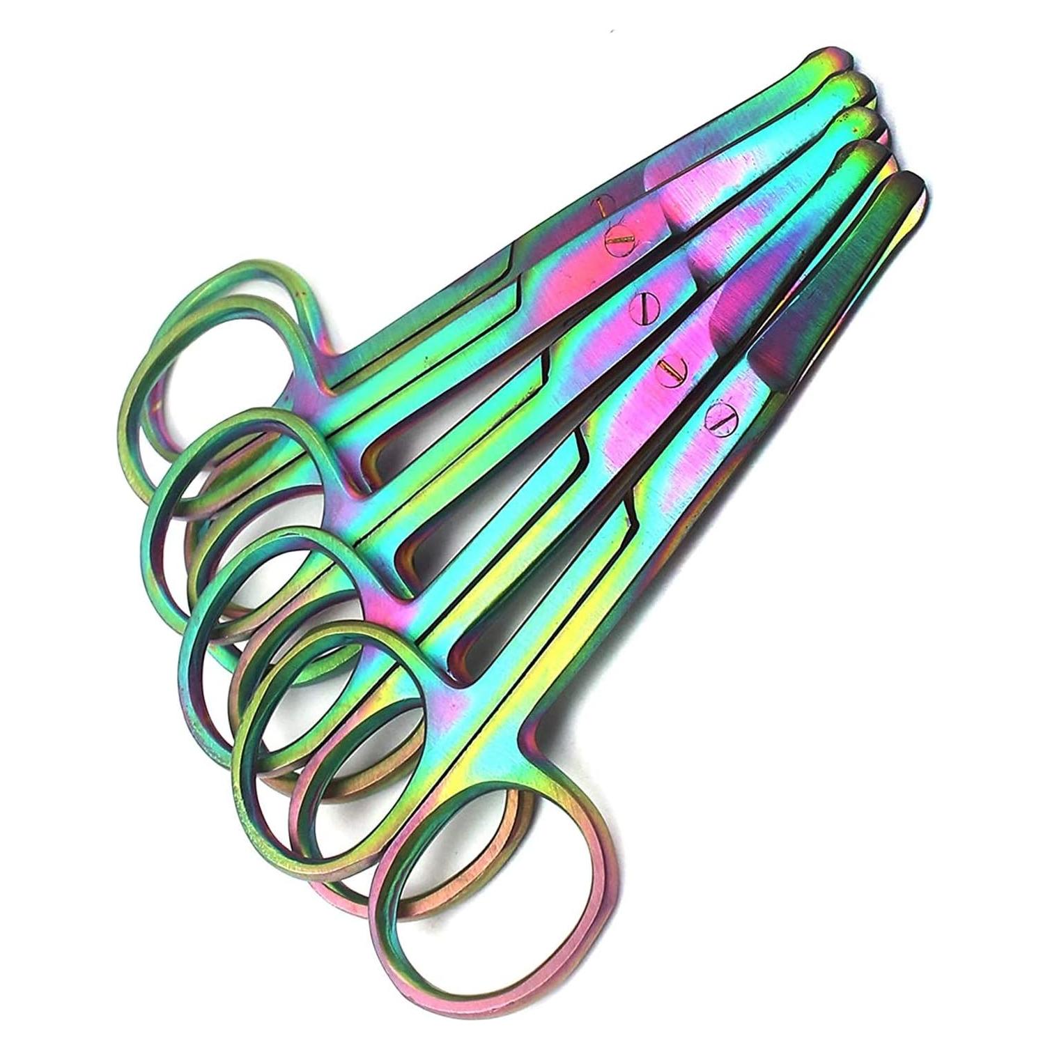 Juego de 5 Tijeras de Seguridad Rainbow Multi Titanio 8.89 cm