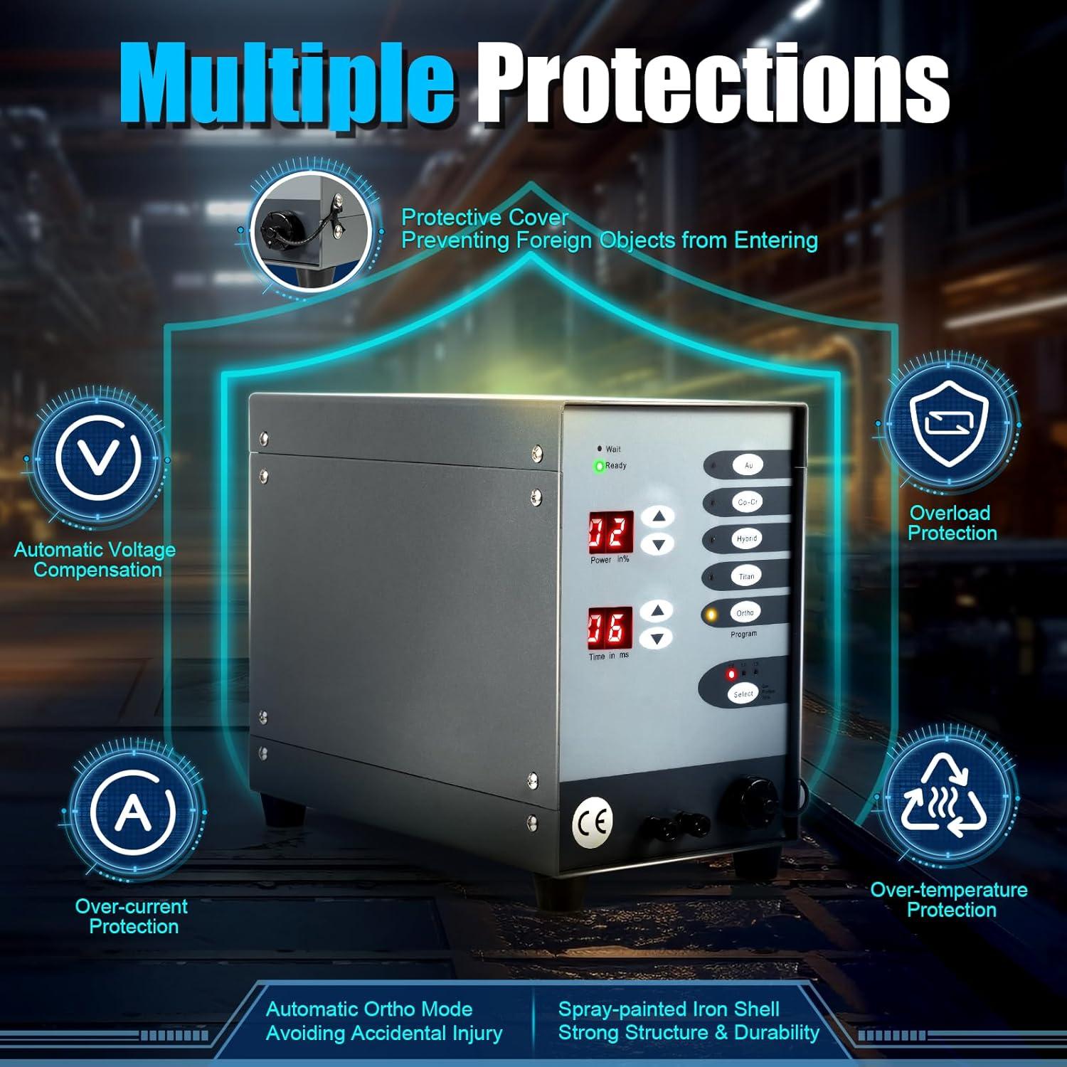 Máquina de Soldadura por Puntos Automática POIOKLJRE 110V 5 en 1