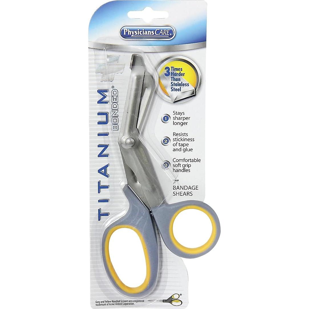 Tijeras de Vendaje de Titanio Bondado PhysiciansCare 17.78 cm