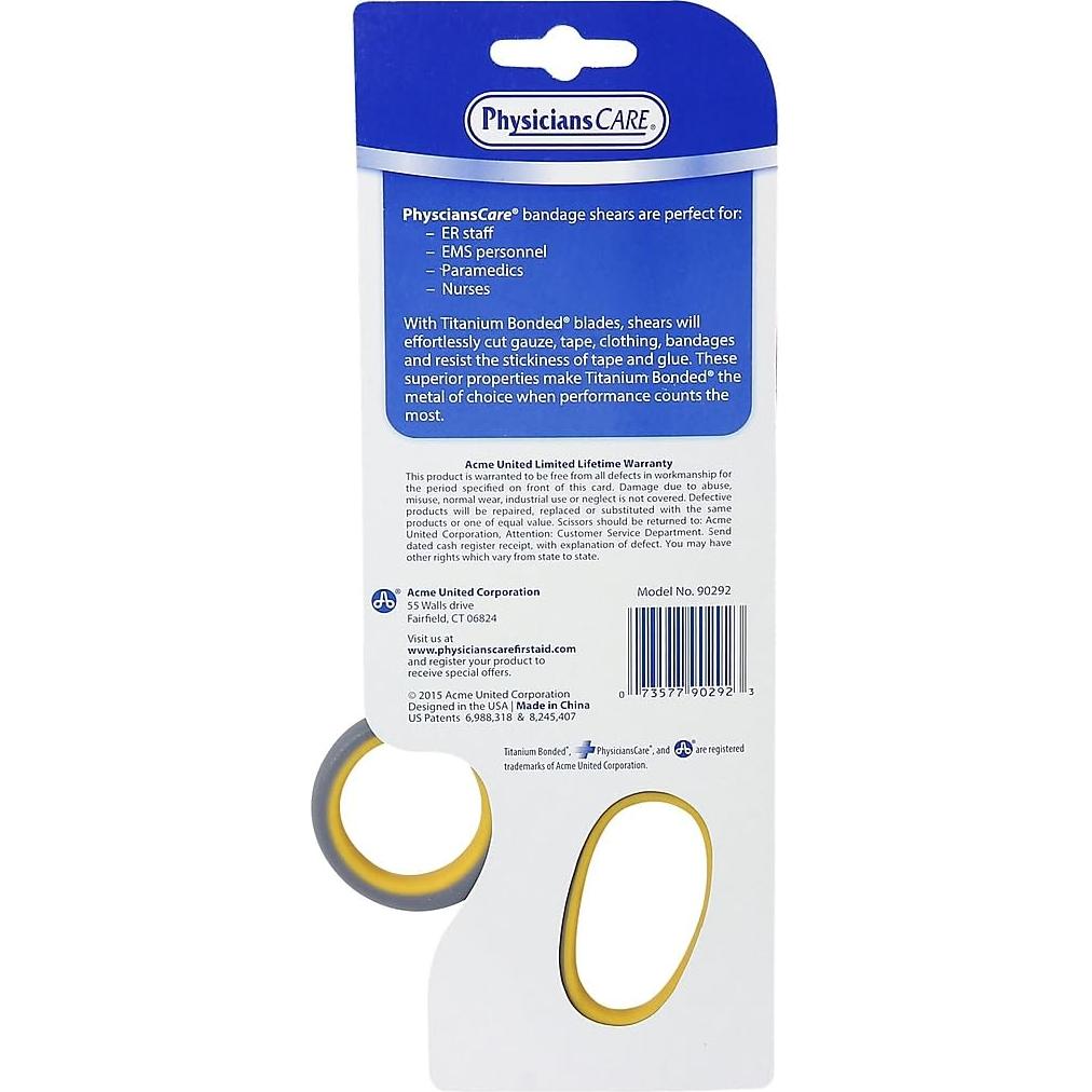 Tijeras de Vendaje de Titanio Bondado PhysiciansCare 17.78 cm