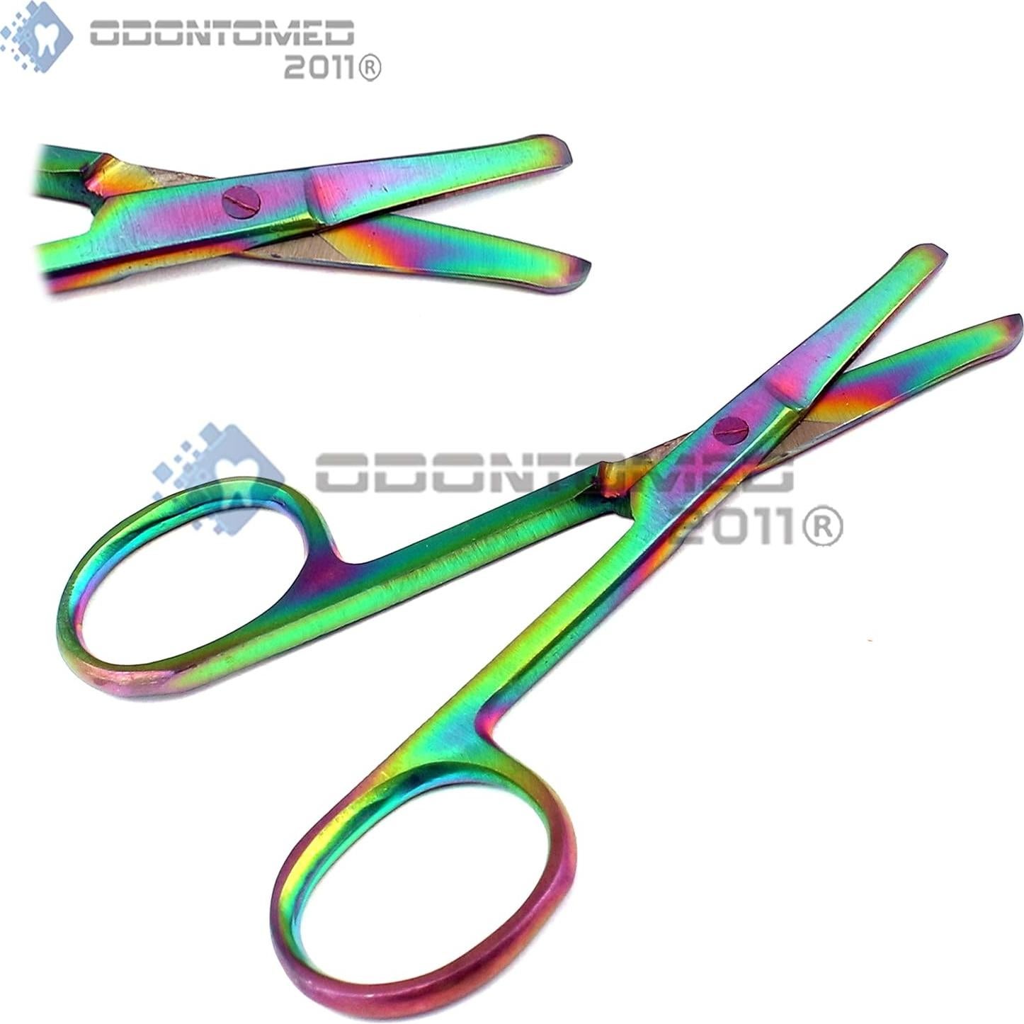 Set de 10 Tijeras de Seguridad OdontoMed2011 8.89 cm Arcoíris