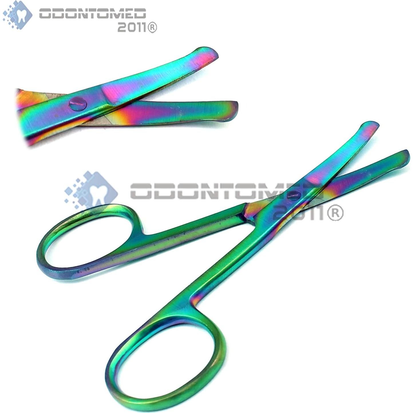 Set de 10 Tijeras de Seguridad OdontoMed2011 8.89 cm Arcoíris