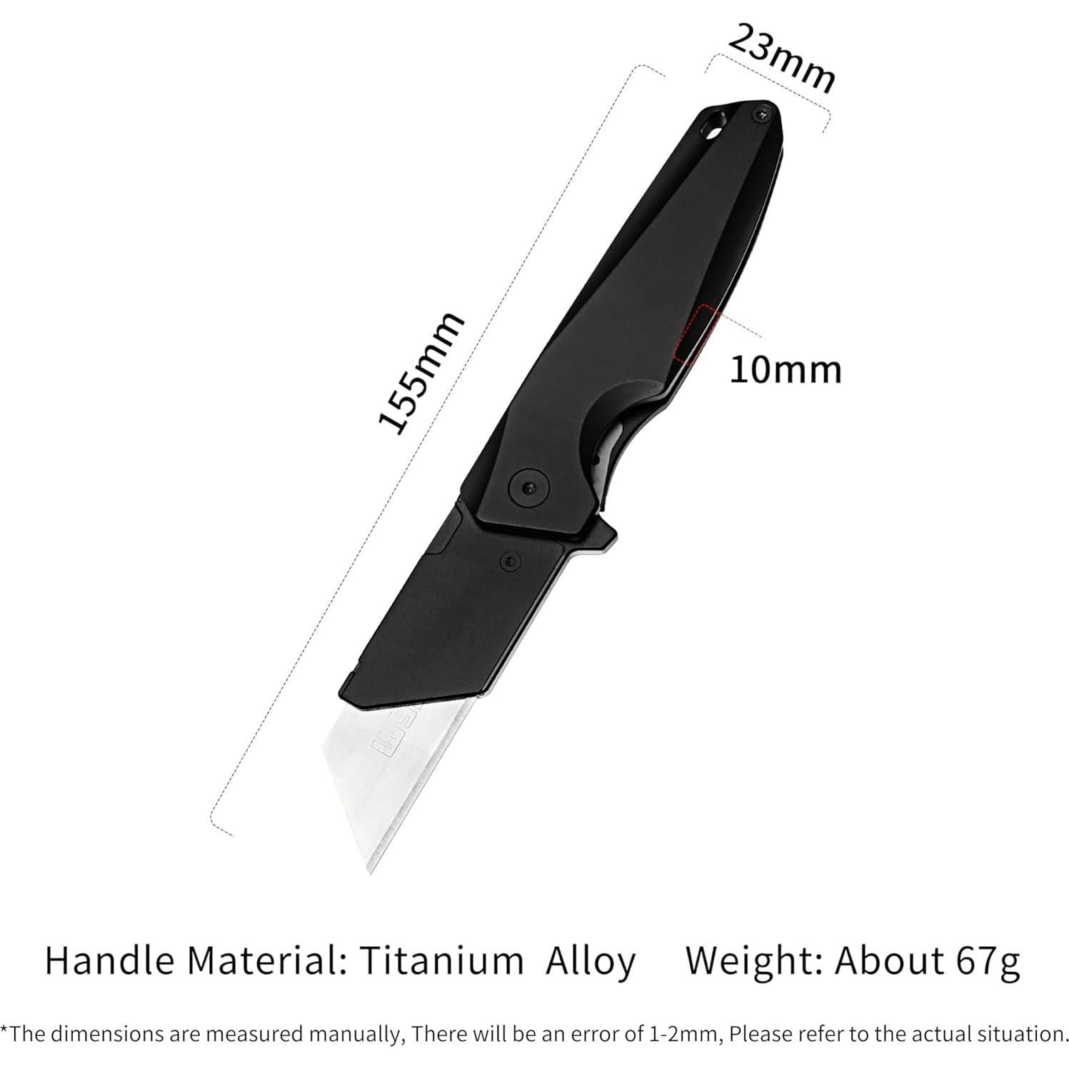 Cuchillo Utilitario TGZUO Q28-1 Titanio con 10 Hojas Reemplazables