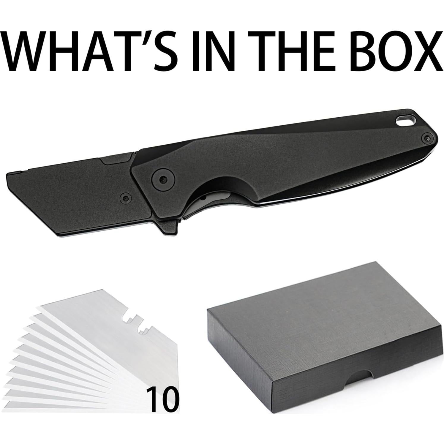 Cuchillo Utilitario TGZUO Q28-1 Titanio con 10 Hojas Reemplazables