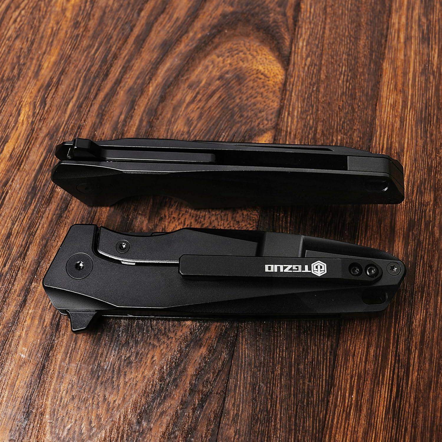 Cuchillo Utilitario TGZUO Q28-1 Titanio con 10 Hojas Reemplazables