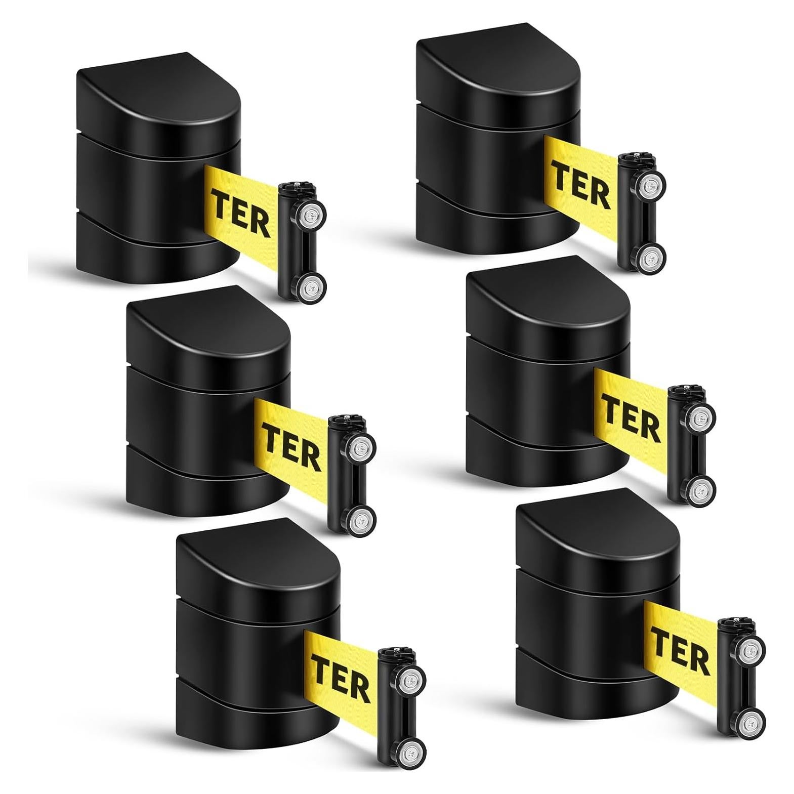 Barrera Retráctil Magnética Barydat 5.0 m Precaución No Entrar