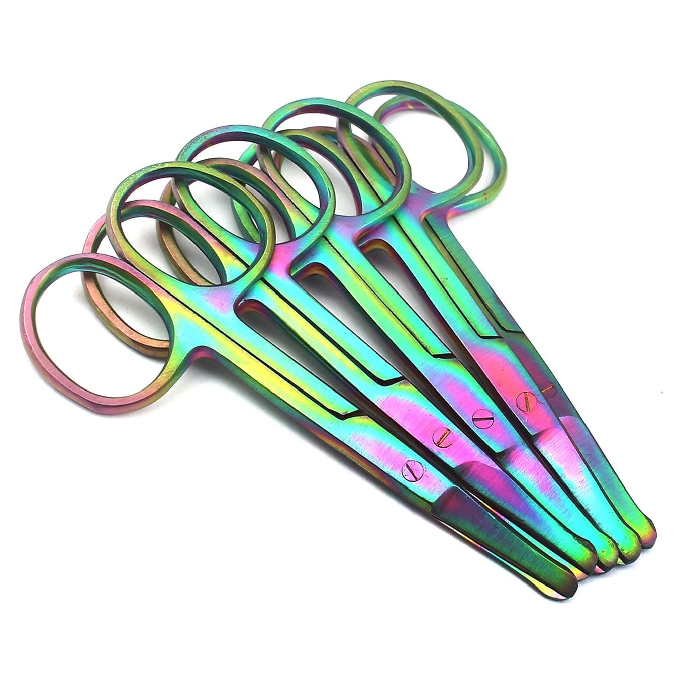 Set de 5 Tijeras de Seguridad OdontoMed2011 8.89 cm Arcoíris