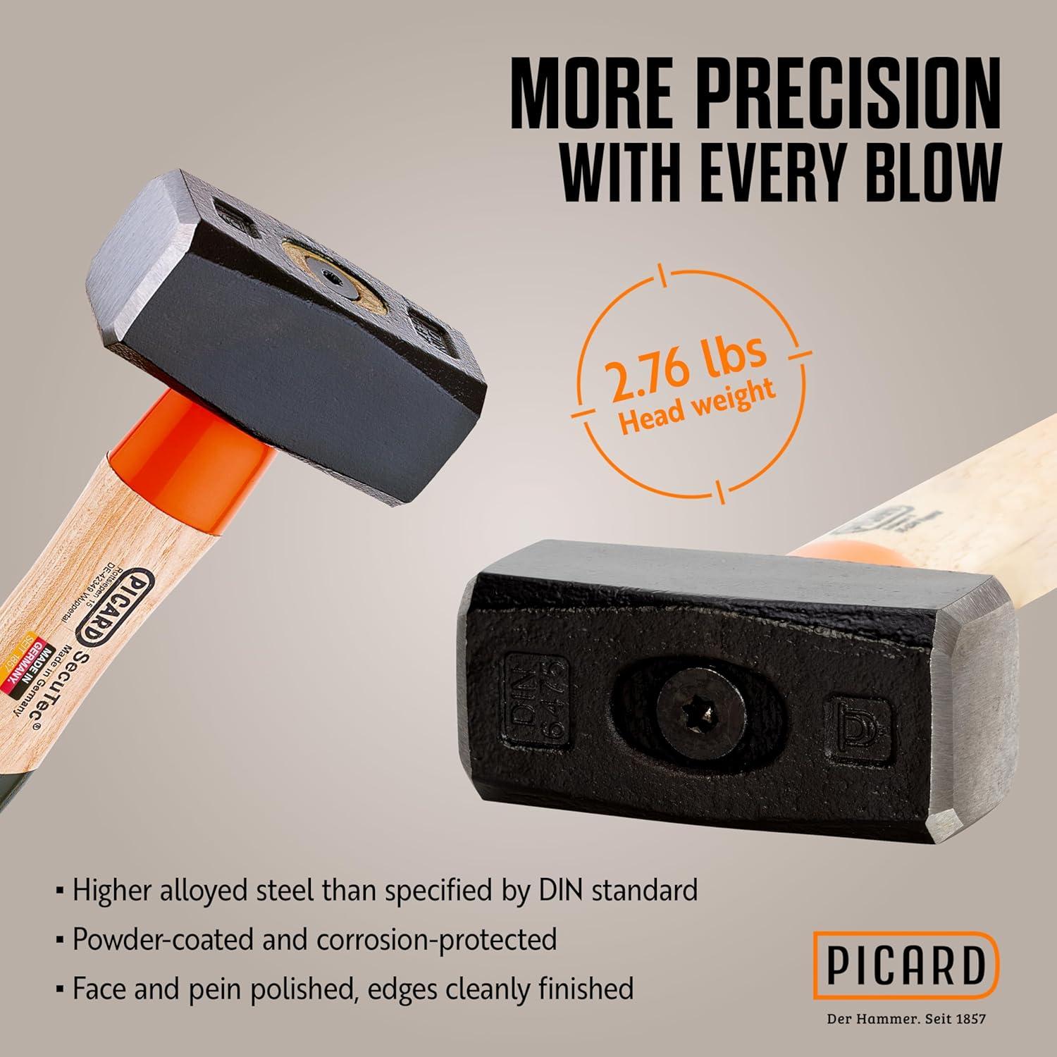 Martillo de Minería Picard SecuTec 1250g con Mango de Hickory