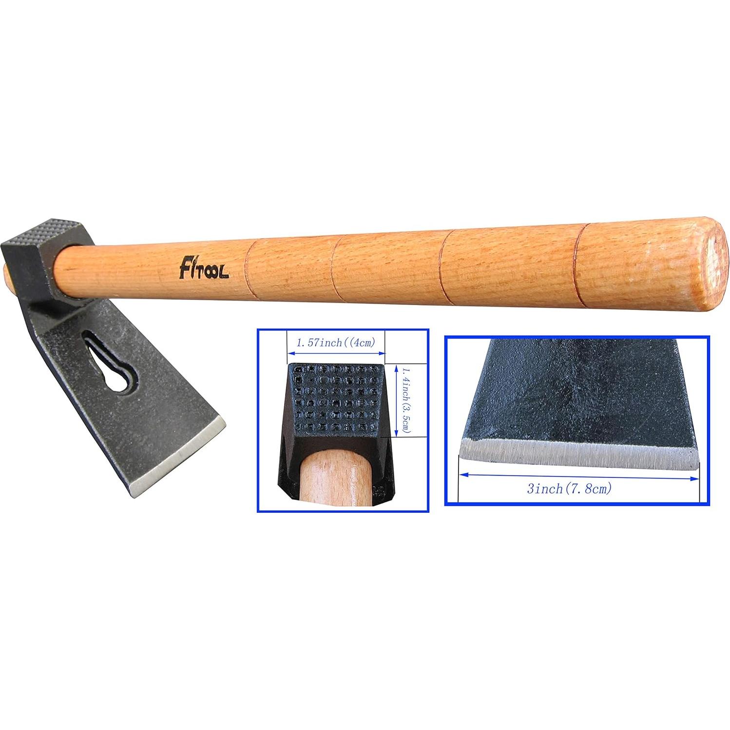 Martillo de Carpintería FITOOL Azuela Recta 790g Mango Madera