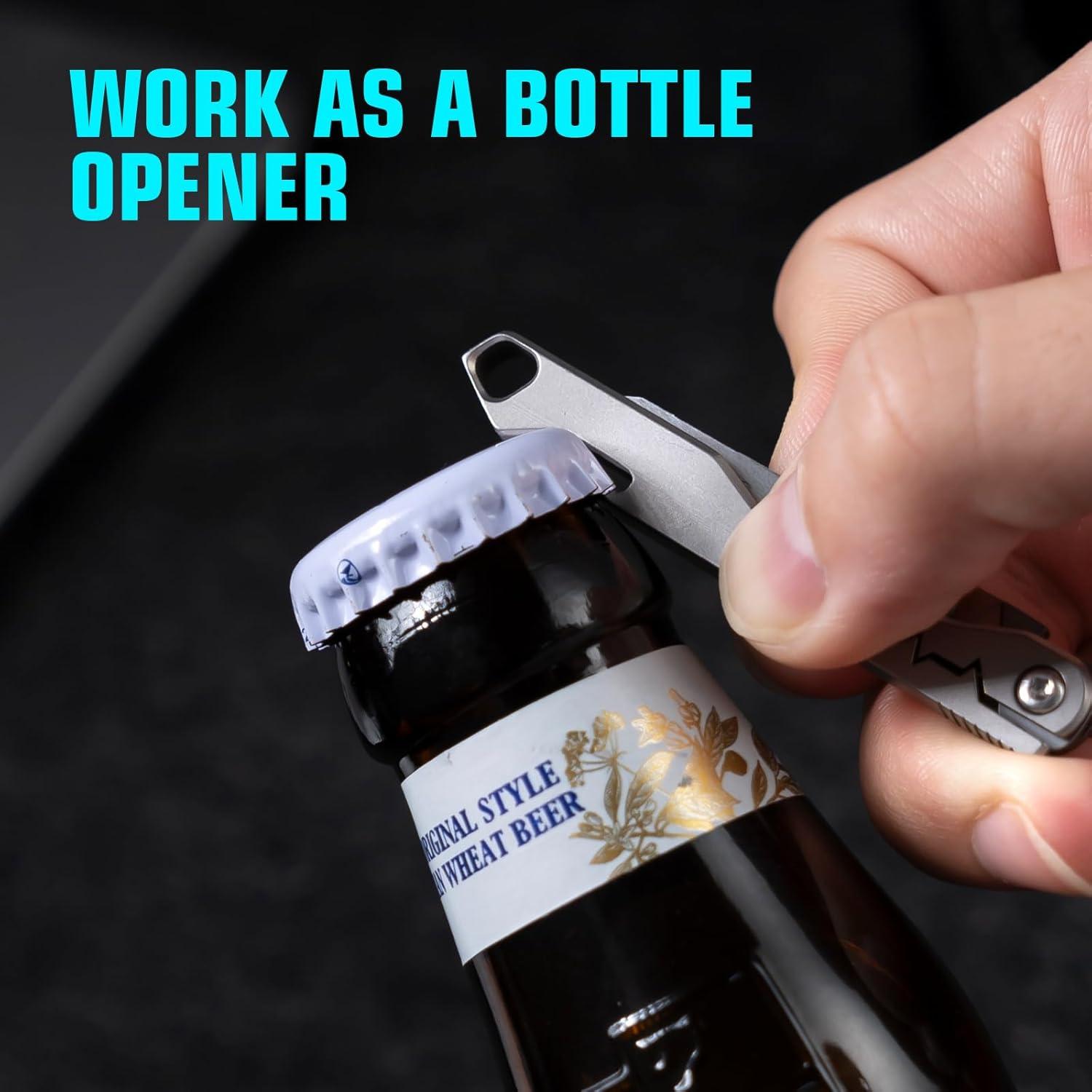 Cuchillo Utilitario Plegable XXV de Titanio con 20 Cuchillas