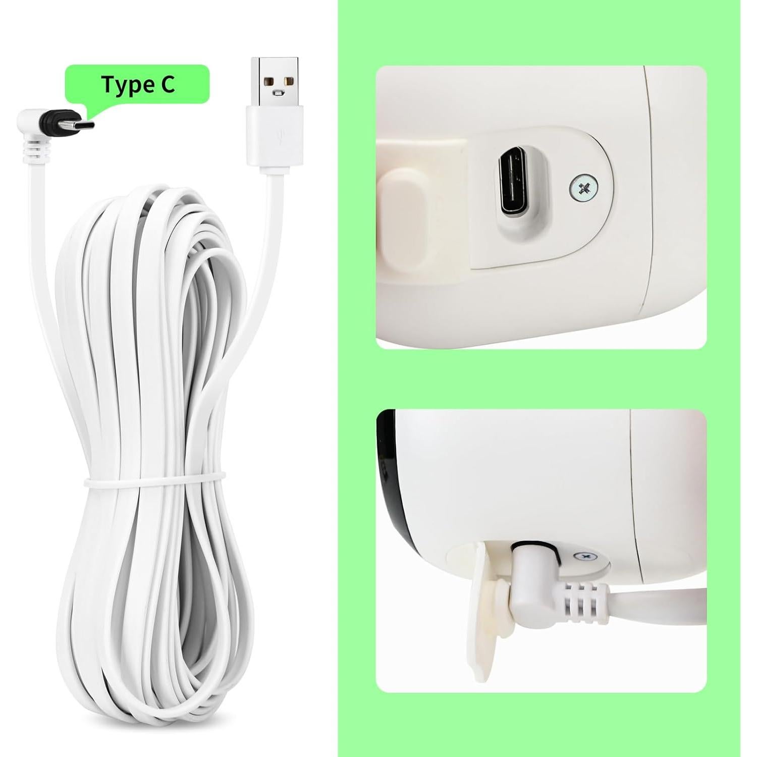 Cable de Carga 9m para Cámara Arlo Essential 2da Generación - 2 Pack