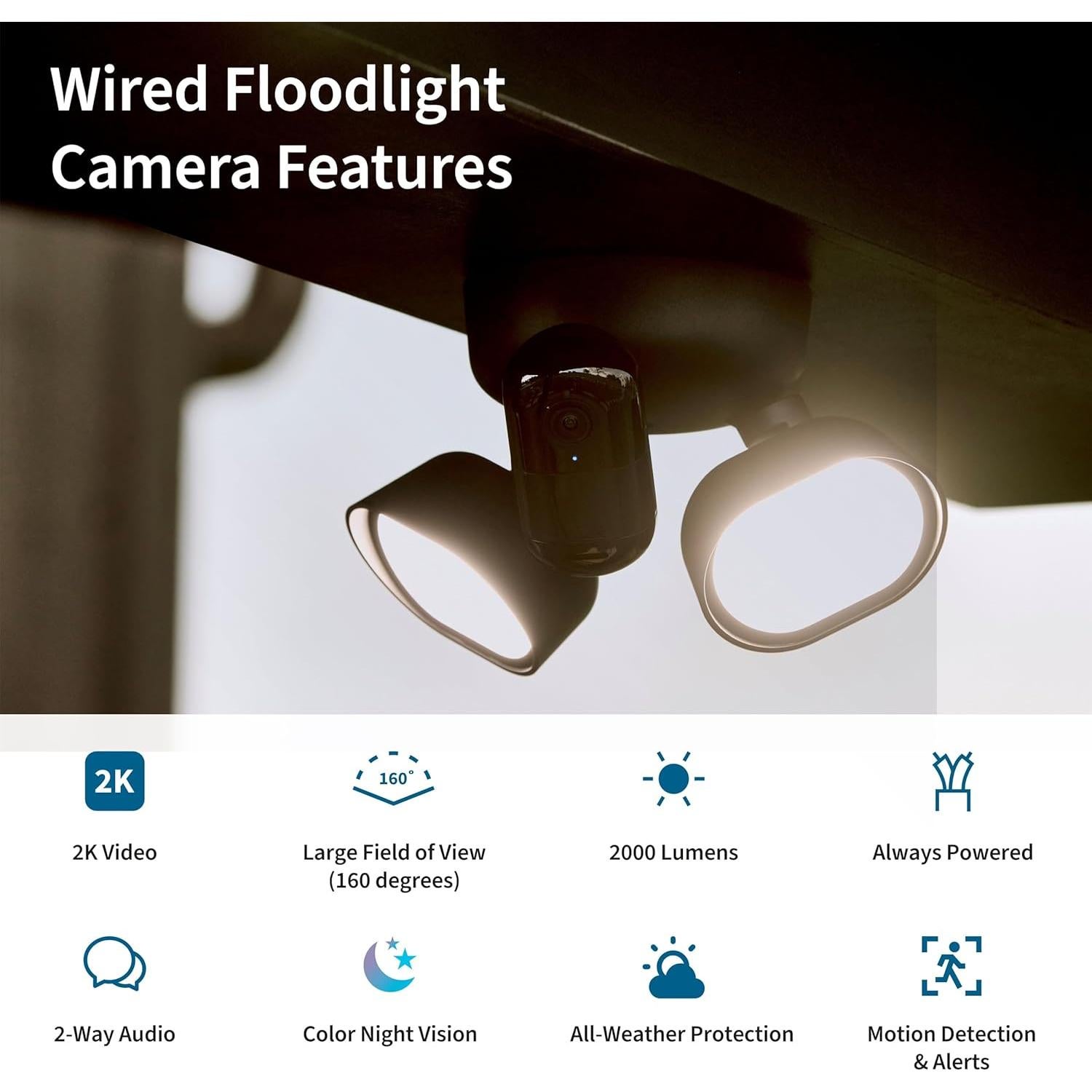 Cámara de Inundación Arlo con Cable 2K HDR Resistente Exterior