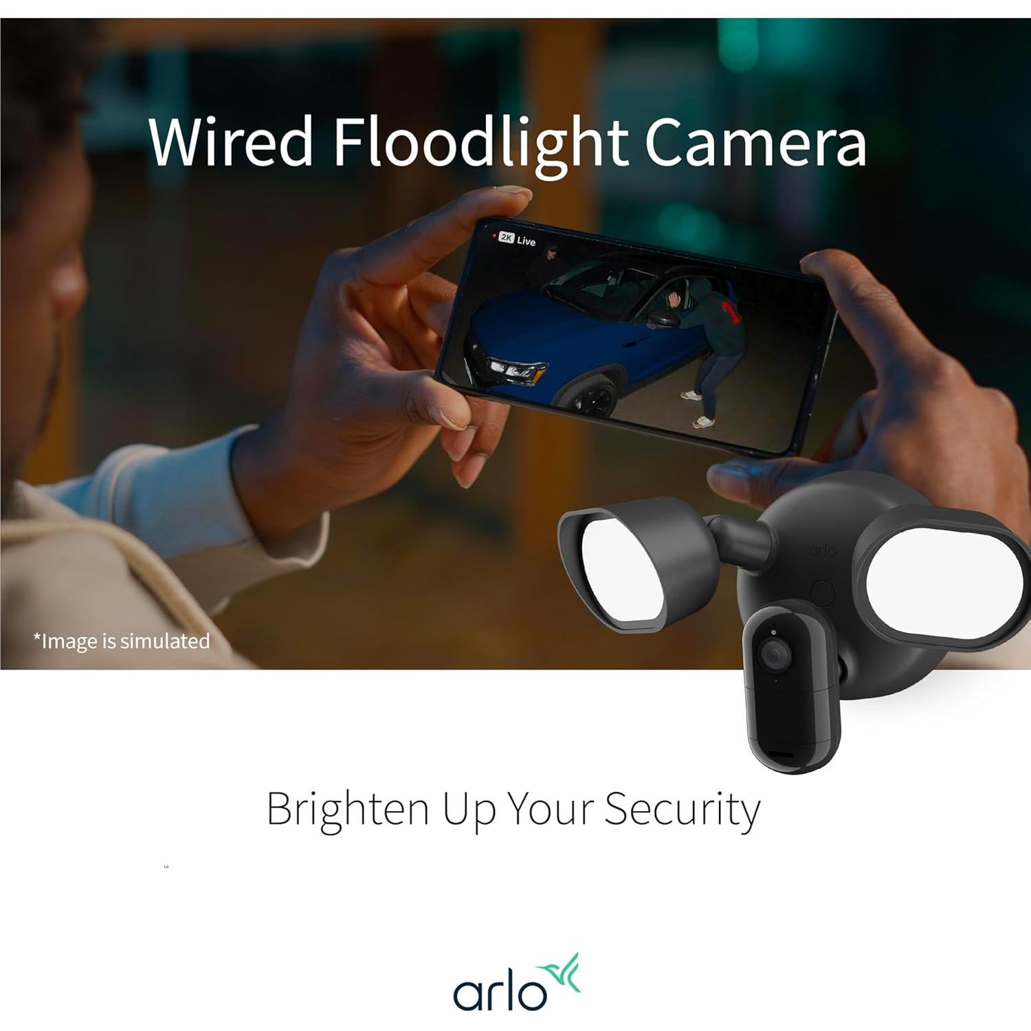 Cámara de Inundación Arlo con Cable 2K HDR Resistente Exterior