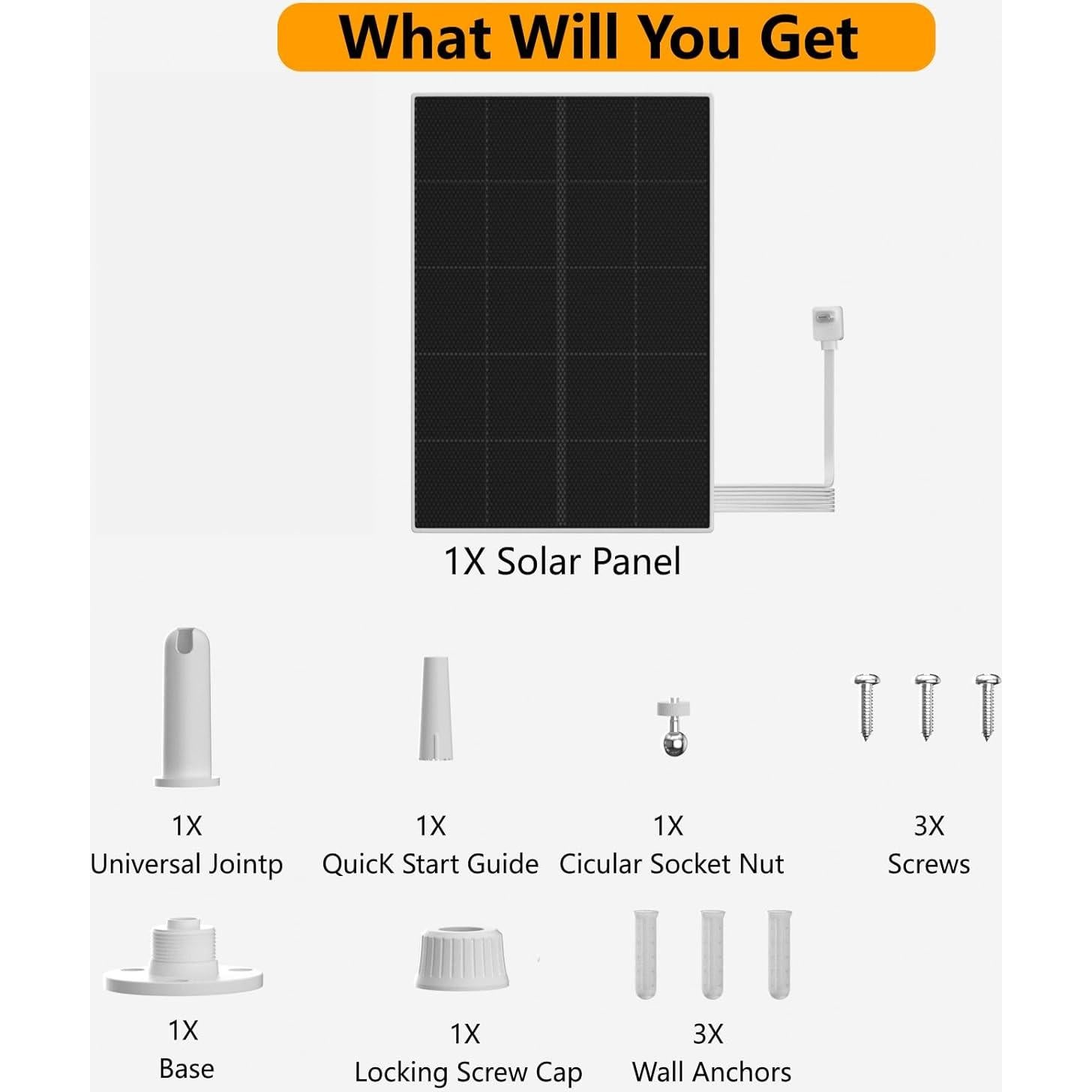 Panel Solar IBERLS para Cámaras Arlo Essential - Carga Continua IP67