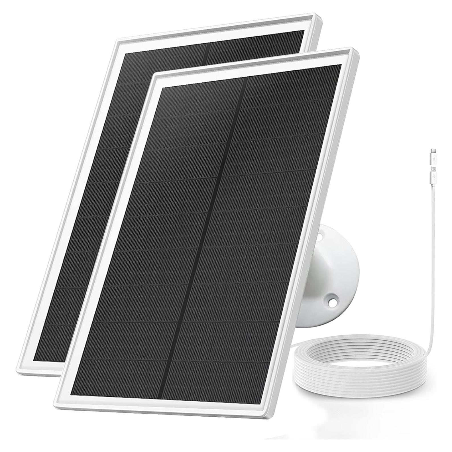 Cargador Solar OuOudoit para Cámara Arlo Essential 2K - 2 Paquete