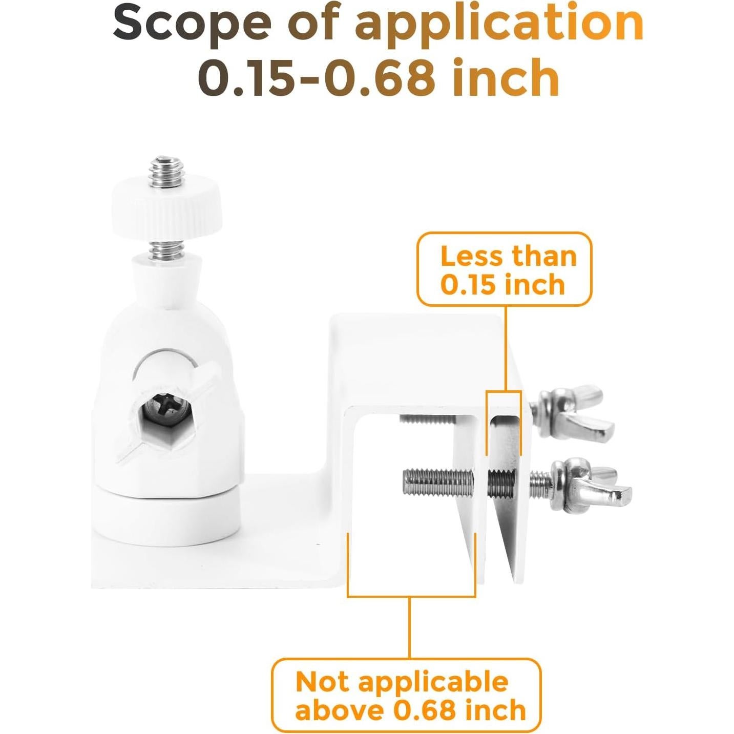 Soporte de Cámara de Seguridad Gusfeliz para Canalón - 2 Paquete