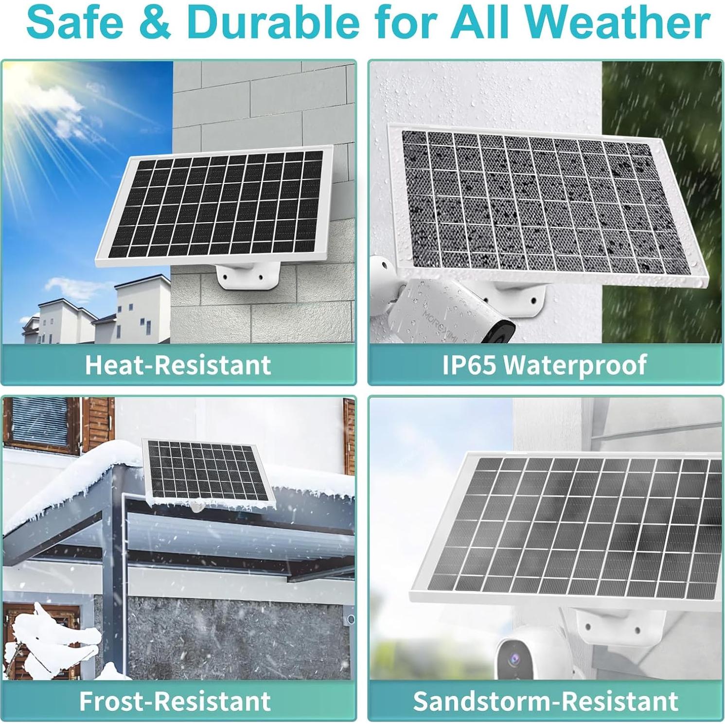 Paquete de 4 Paneles Solares CYJJZQ para Cámaras de Seguridad