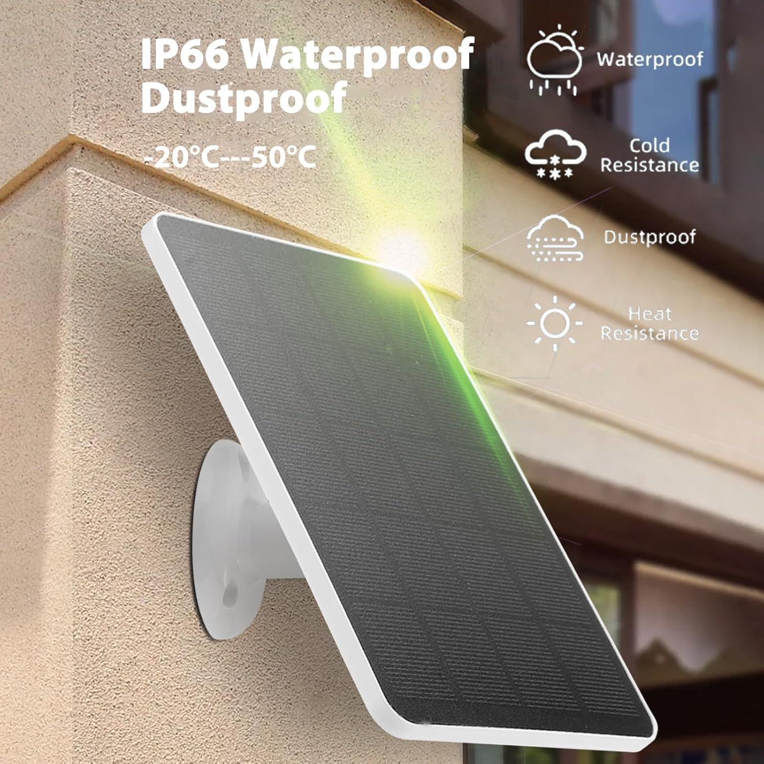 Paquete de 4 Paneles Solares CYJJZQ para Cámaras de Seguridad