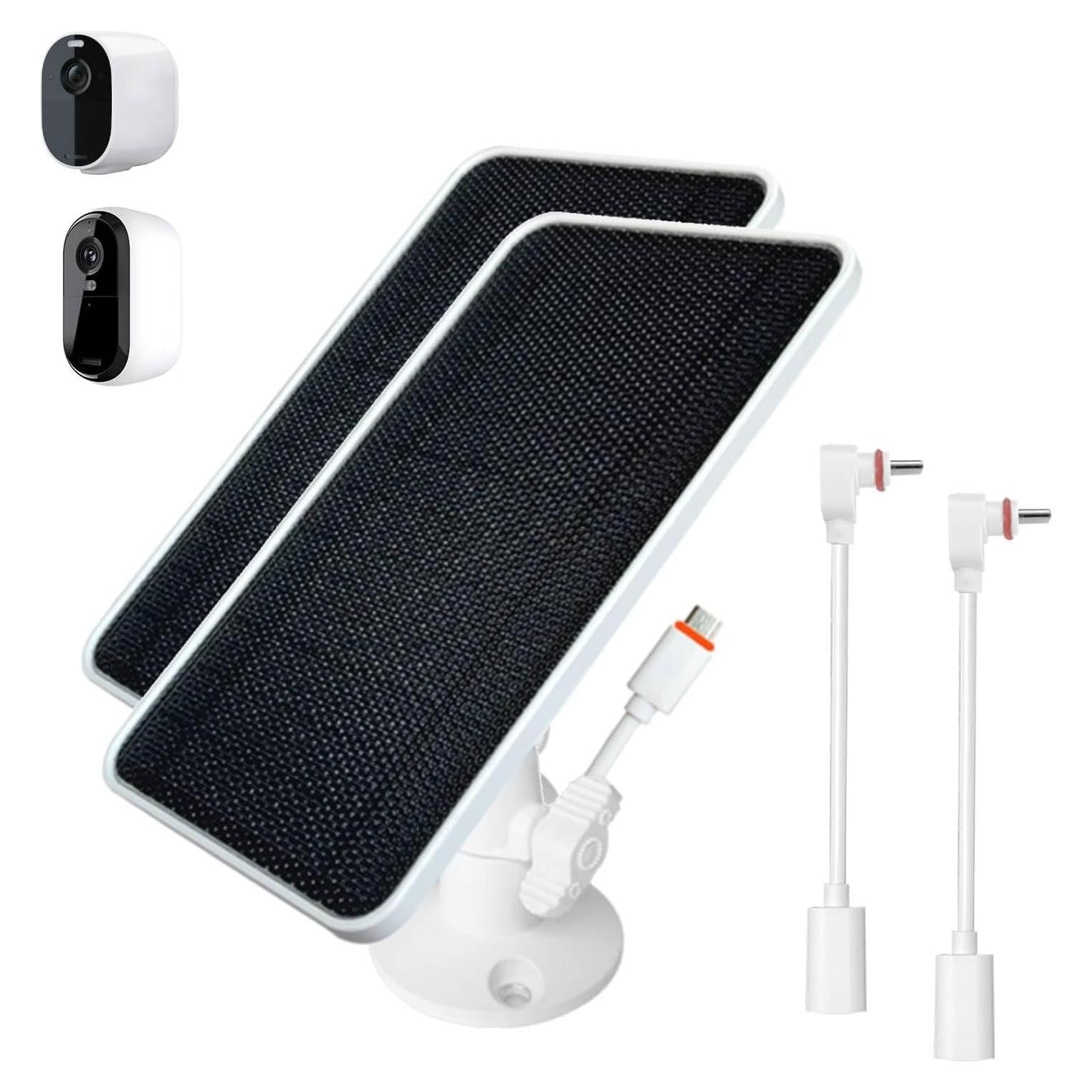 Cargador Solar JJMASEE para Arlo Essential 2K y Spotlight - 2 Paquete