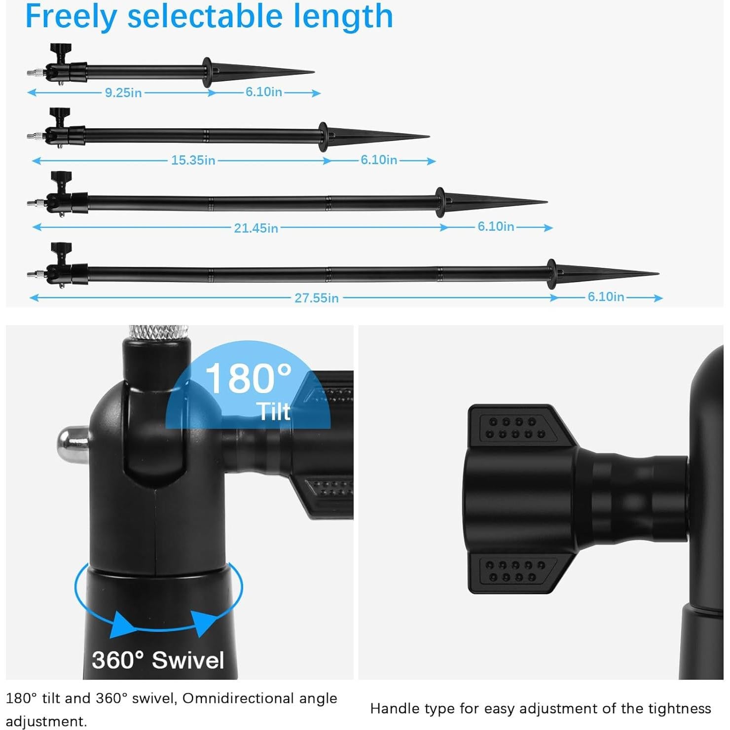 Soporte de Estaca Ajustable OkeMeeo para Cámara Arlo Essential XL