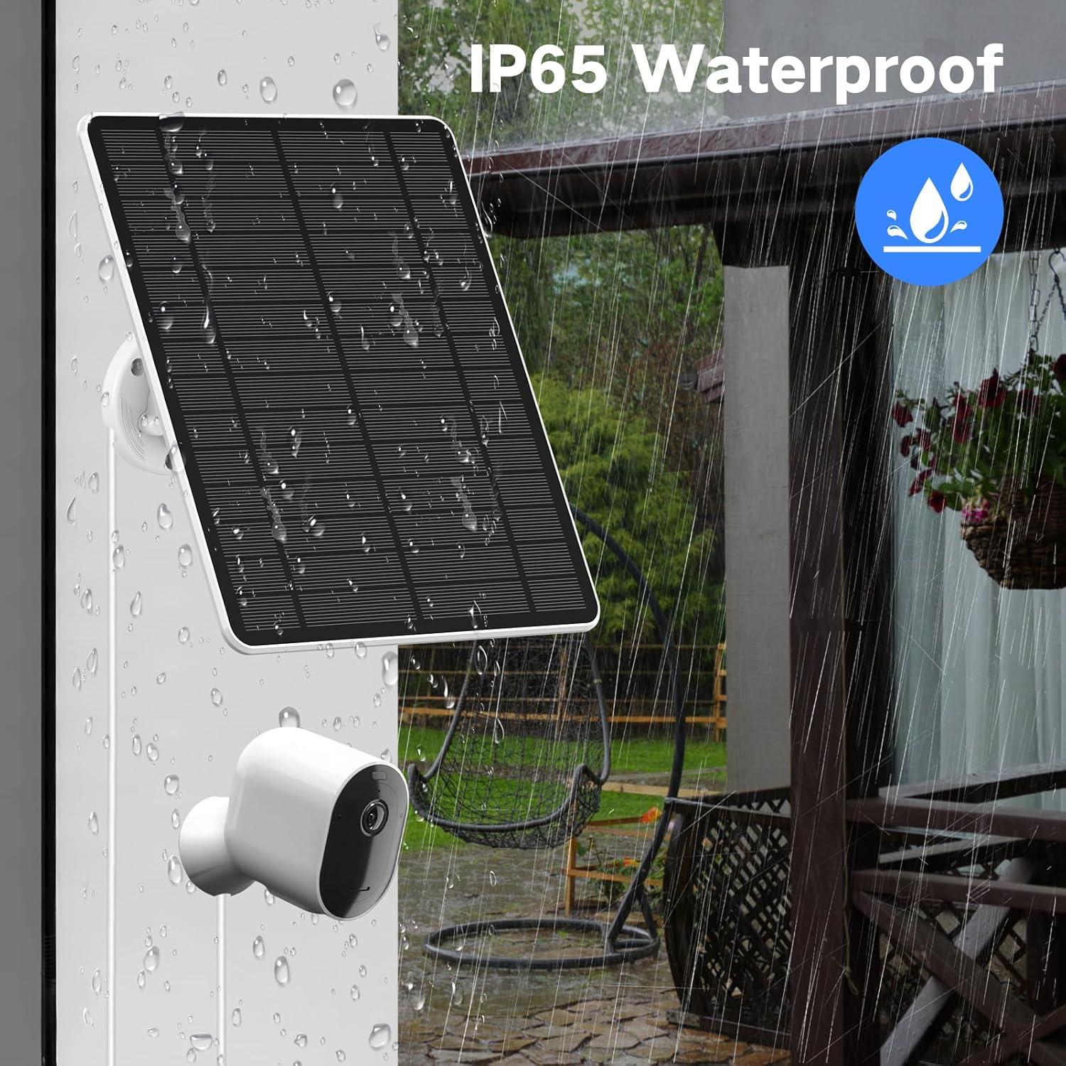 Panel Solar GYKZ 5W para Cámara Arlo, Resistente al Agua IP65
