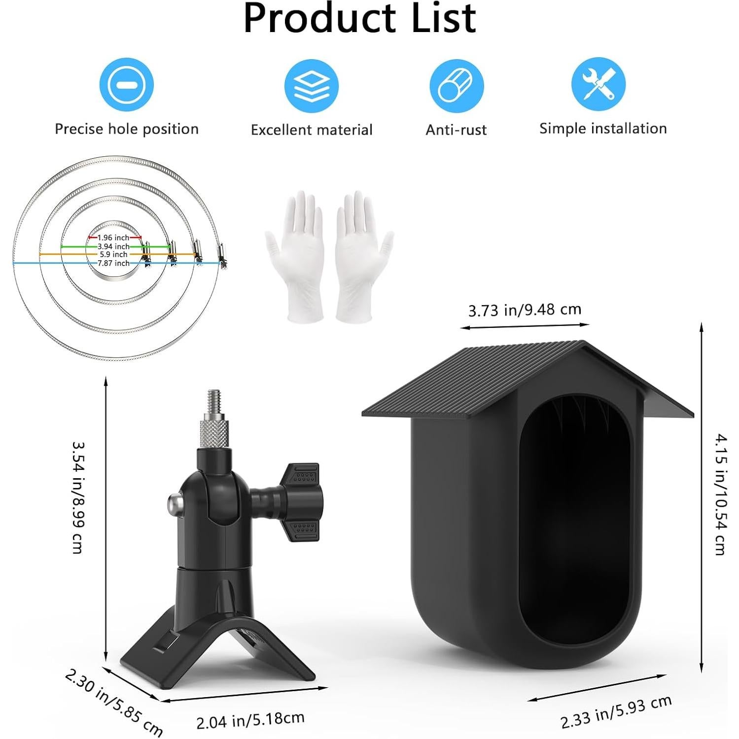 Montaje en Poste y Cubierta de Silicona OkeMeeo para Arlo XL