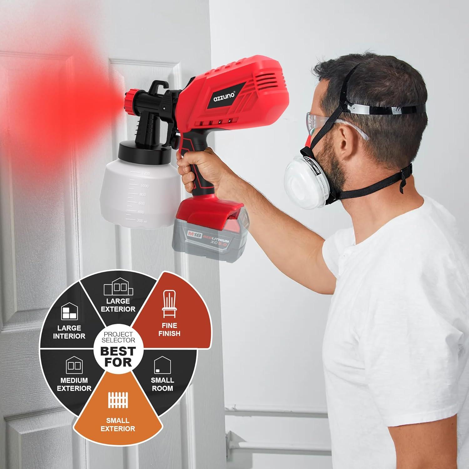 Pulverizador de Pintura Inalámbrico AZZUNO 1200ml HVLP