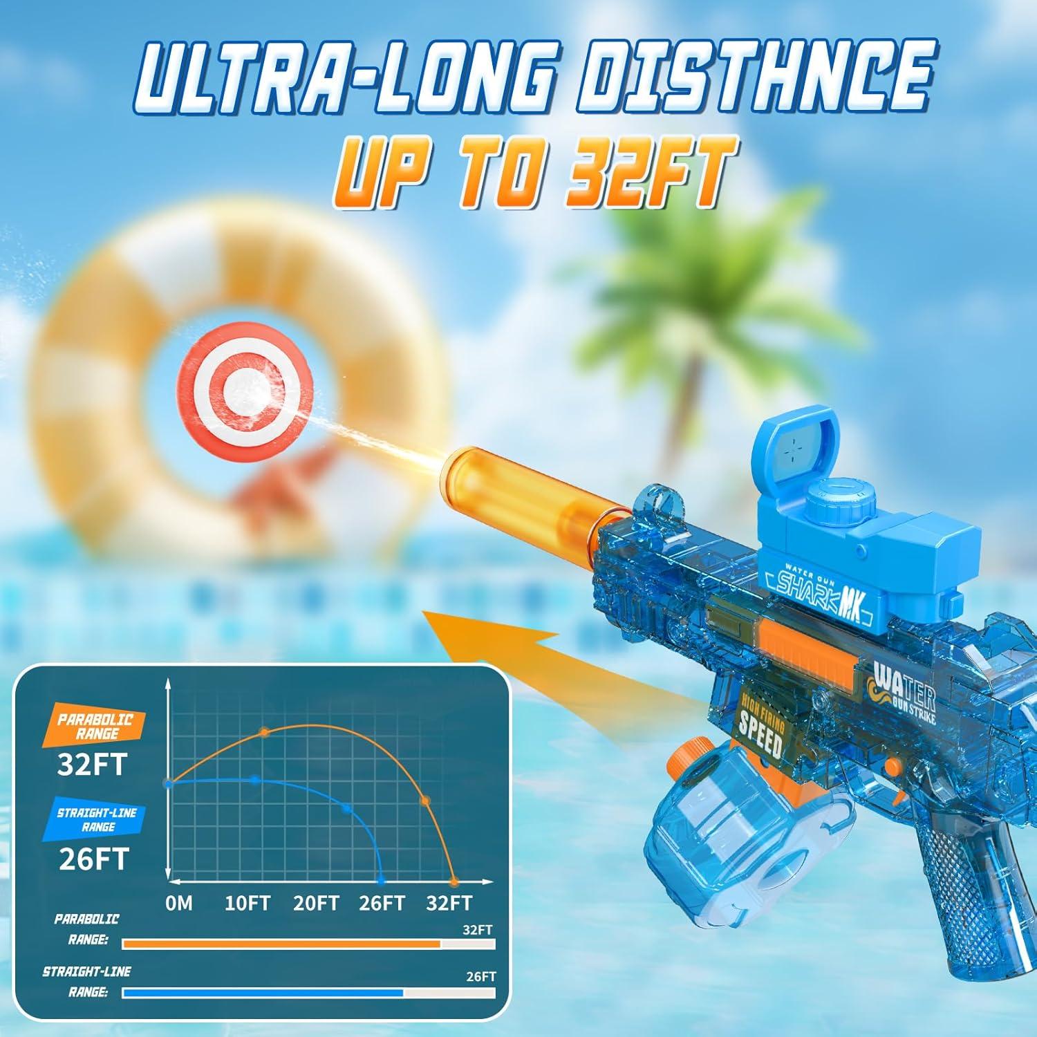 Pistola de Agua Eléctrica Britik 9.75m para Niños y Adultos