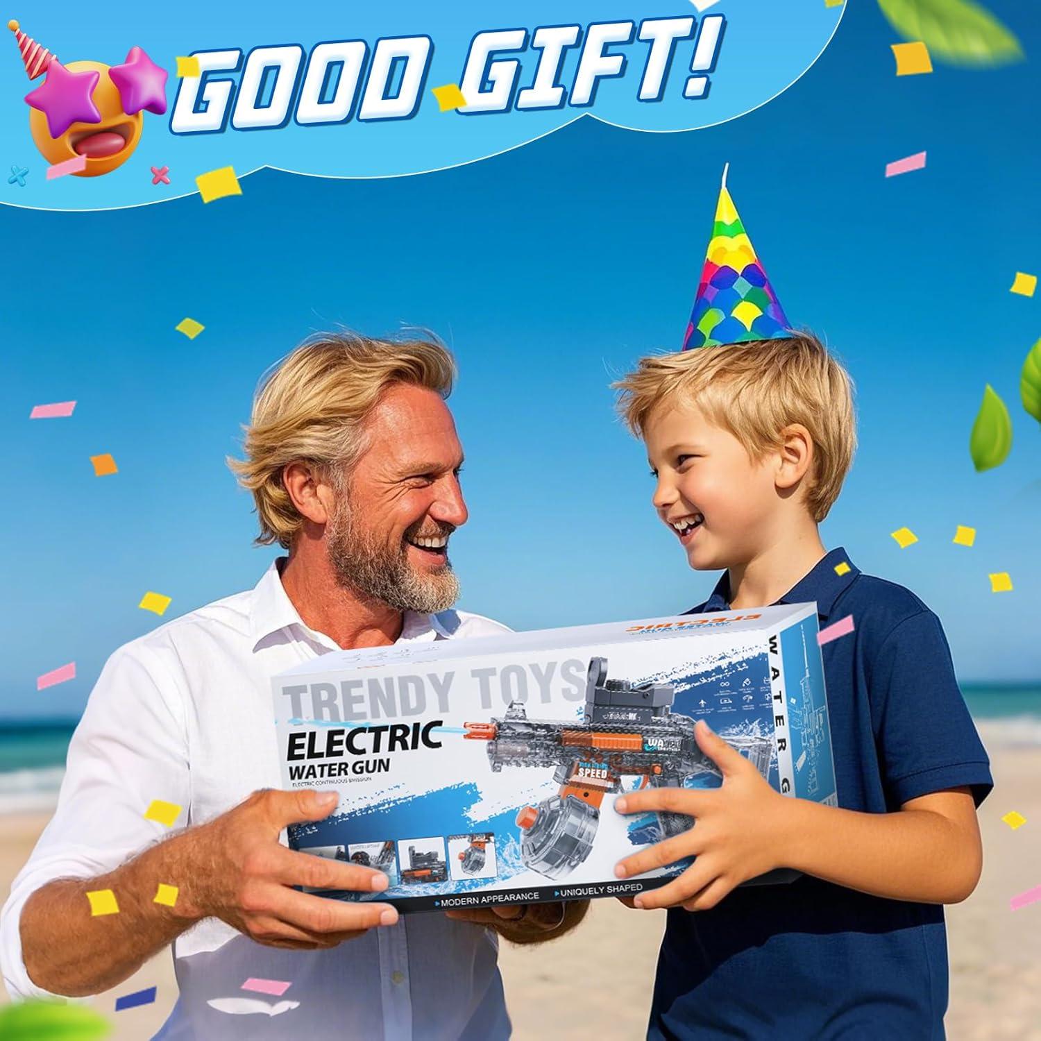 Pistola de Agua Eléctrica Britik 9.75m para Niños y Adultos