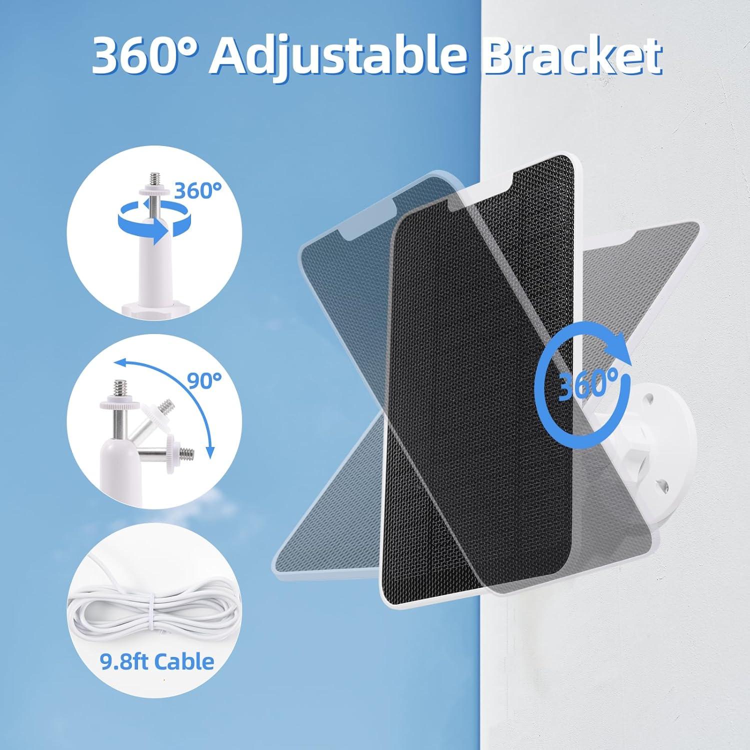 Cargador Solar WGKLLY 4W para Cámaras Arlo Pro 5S/4/3