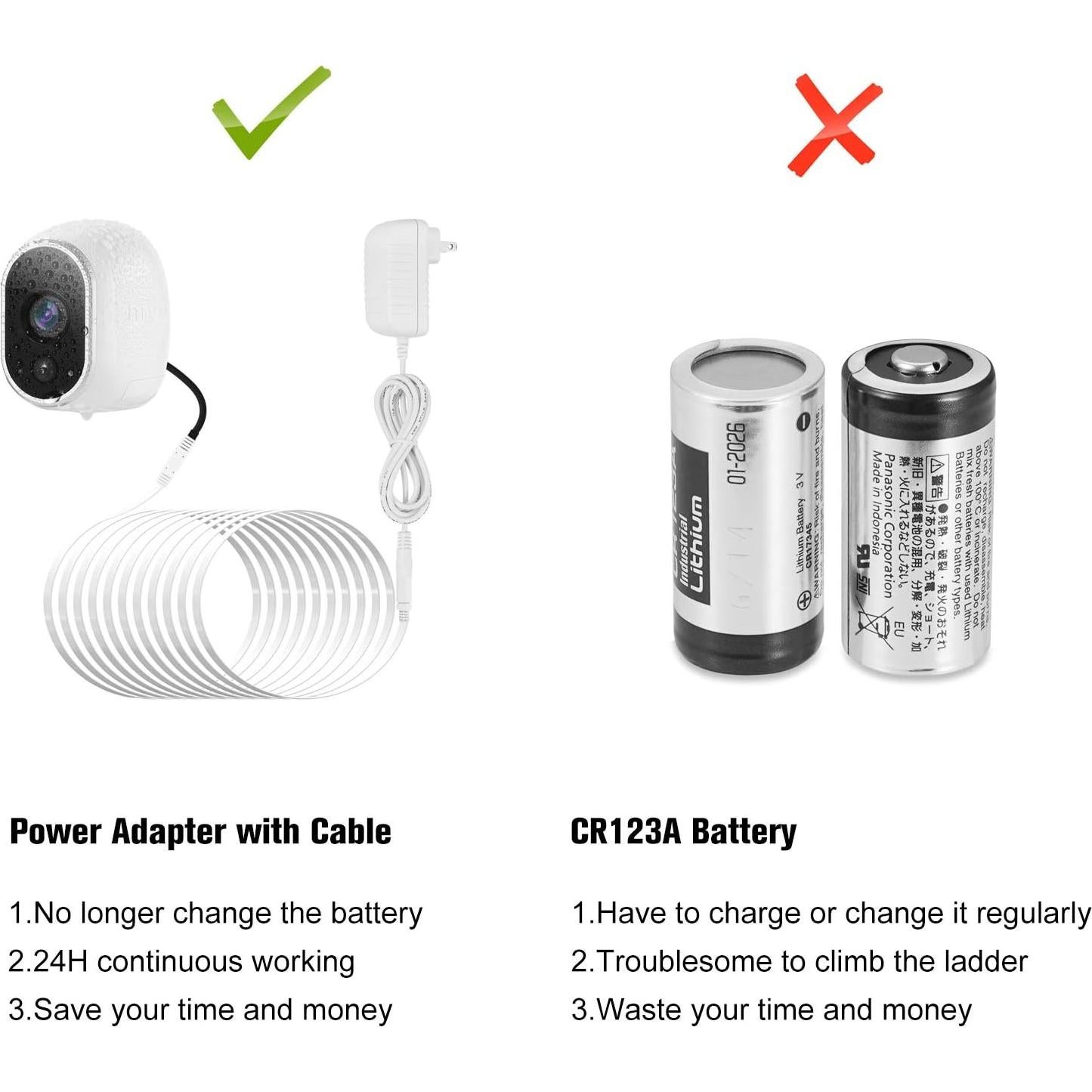 Adaptador de corriente Arlo Original con cable 7.5m para cámara