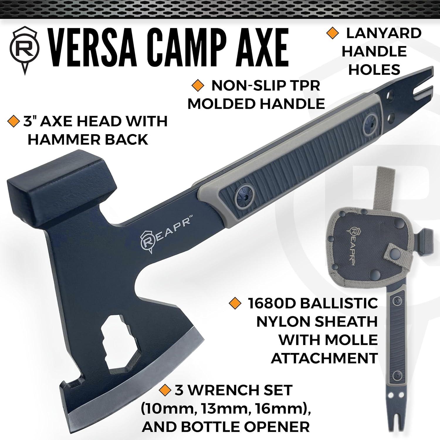 Hacha de Campamento Reapr Versa 27.3 cm Multifuncional con Martillo