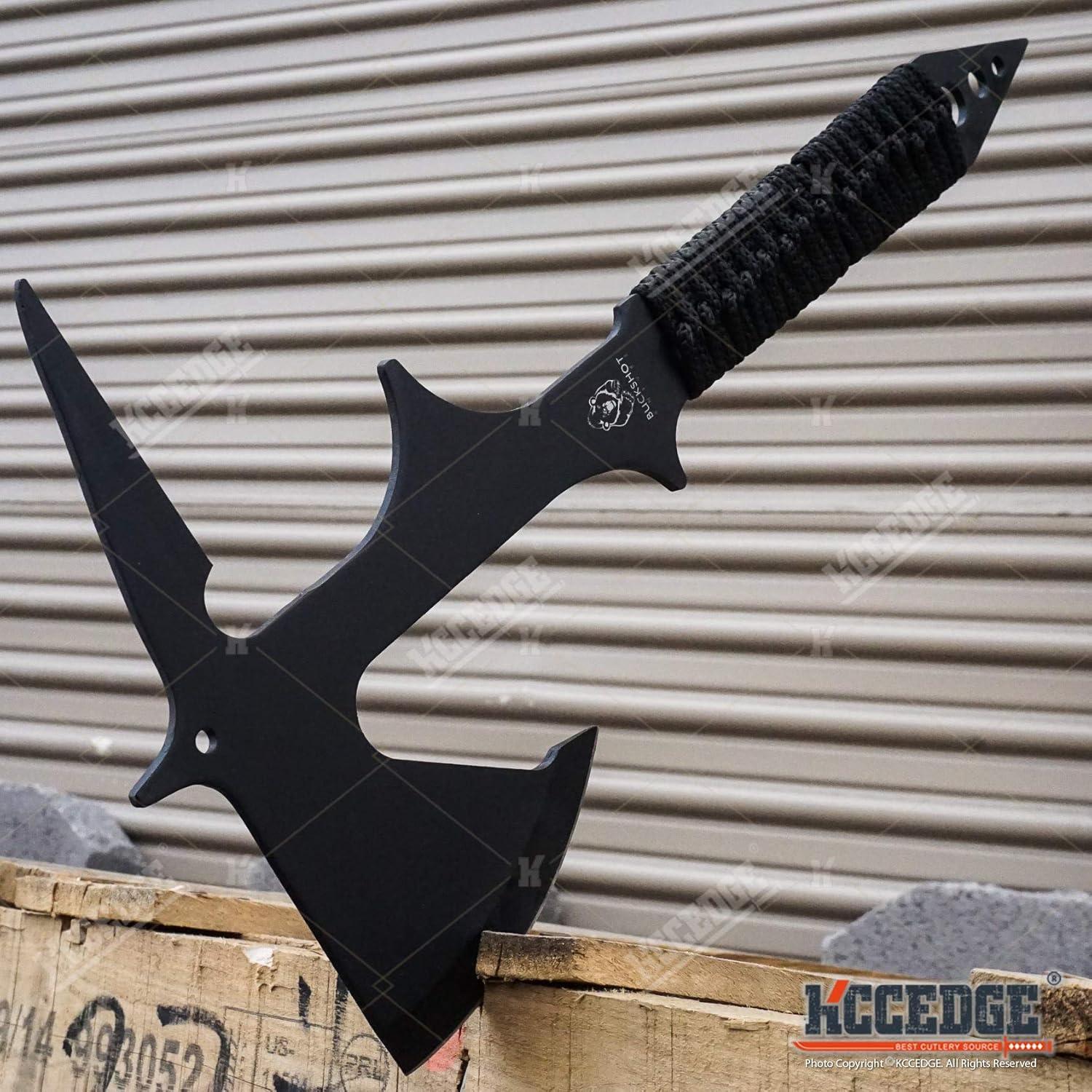 Cuchillo de Caza KCCEDGE 5PC Combo Hacha y Karambit Camping