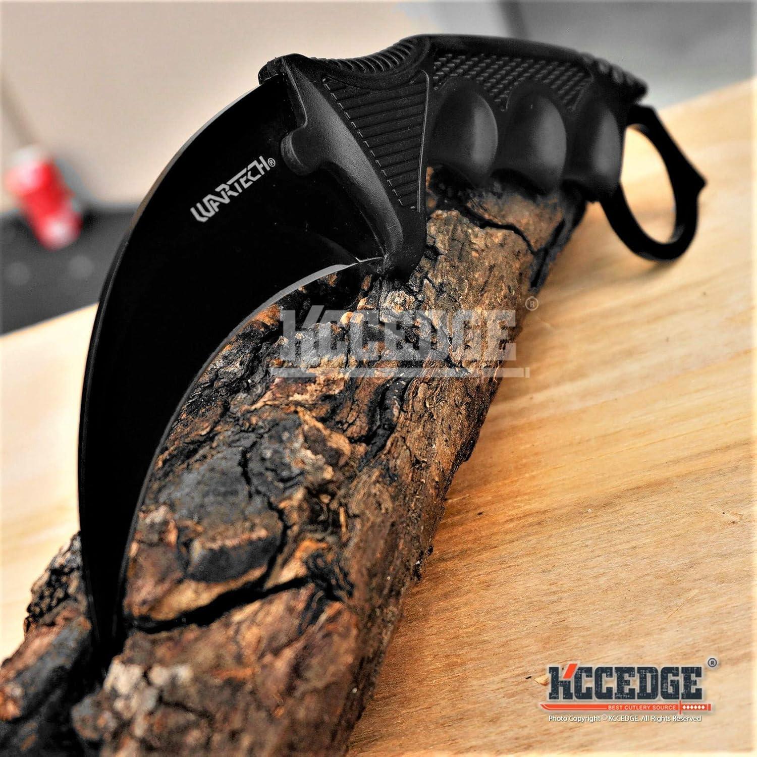 Cuchillo de Caza KCCEDGE 5PC Combo Hacha y Karambit Camping