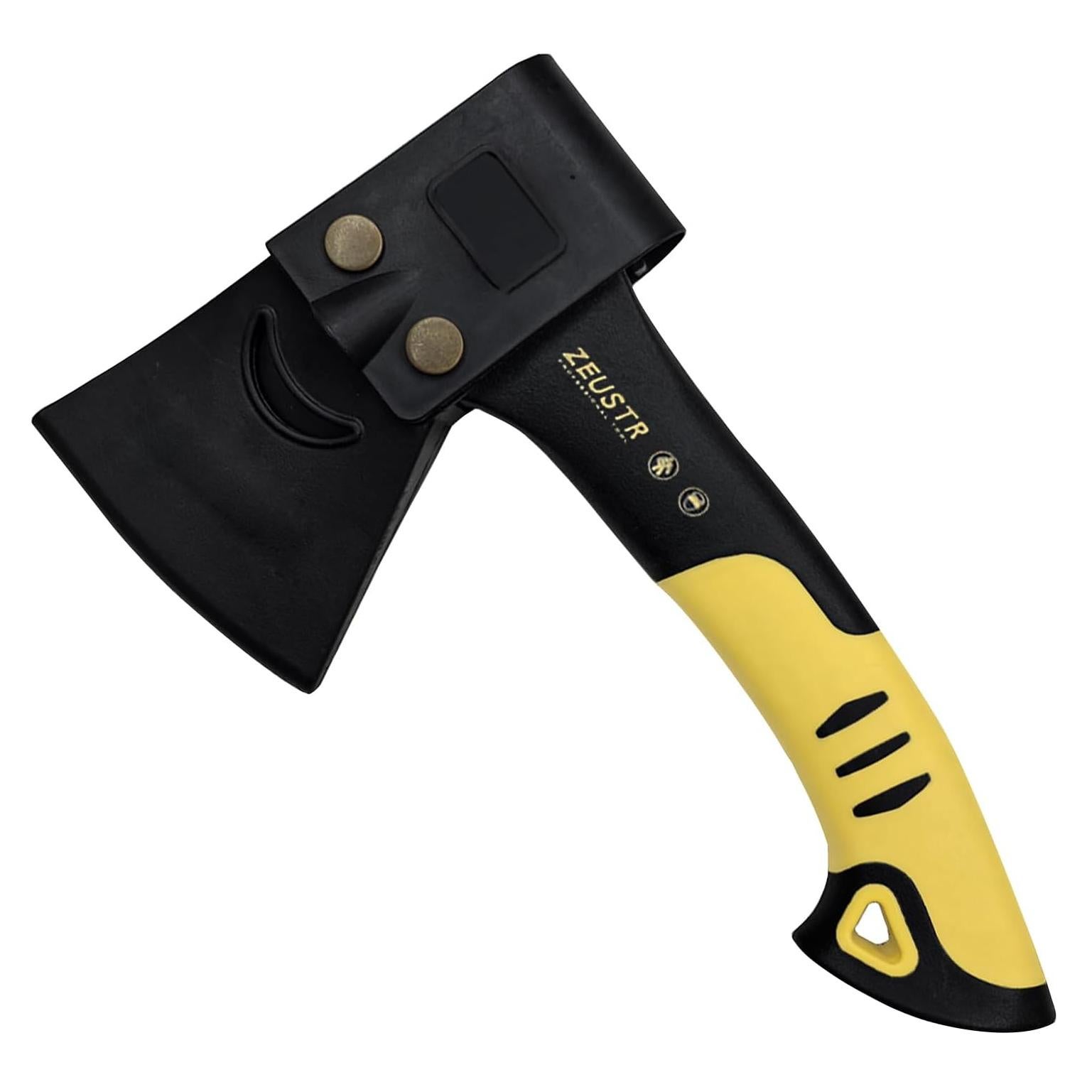 Hacha de Camping ZEUSTR 25.4 cm con Mango de Nylon Absorbente