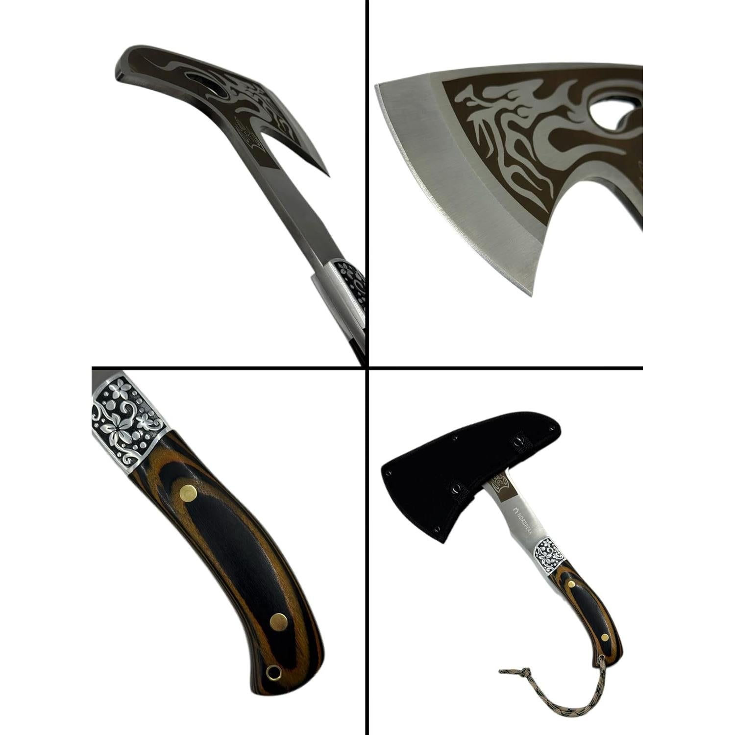 Hacha de Camping NORDPEAK con Funda - Hoja de Acero 8.49 cm