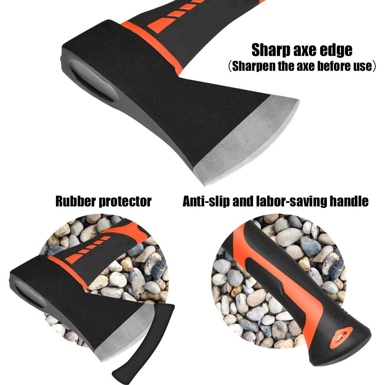 Hacha de Camping ZUZUAN 26 cm Acero Carbono Mango Antideslizante