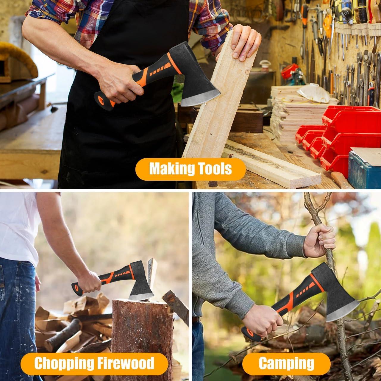 Hacha de Camping ZUZUAN 26 cm Acero Carbono Mango Antideslizante