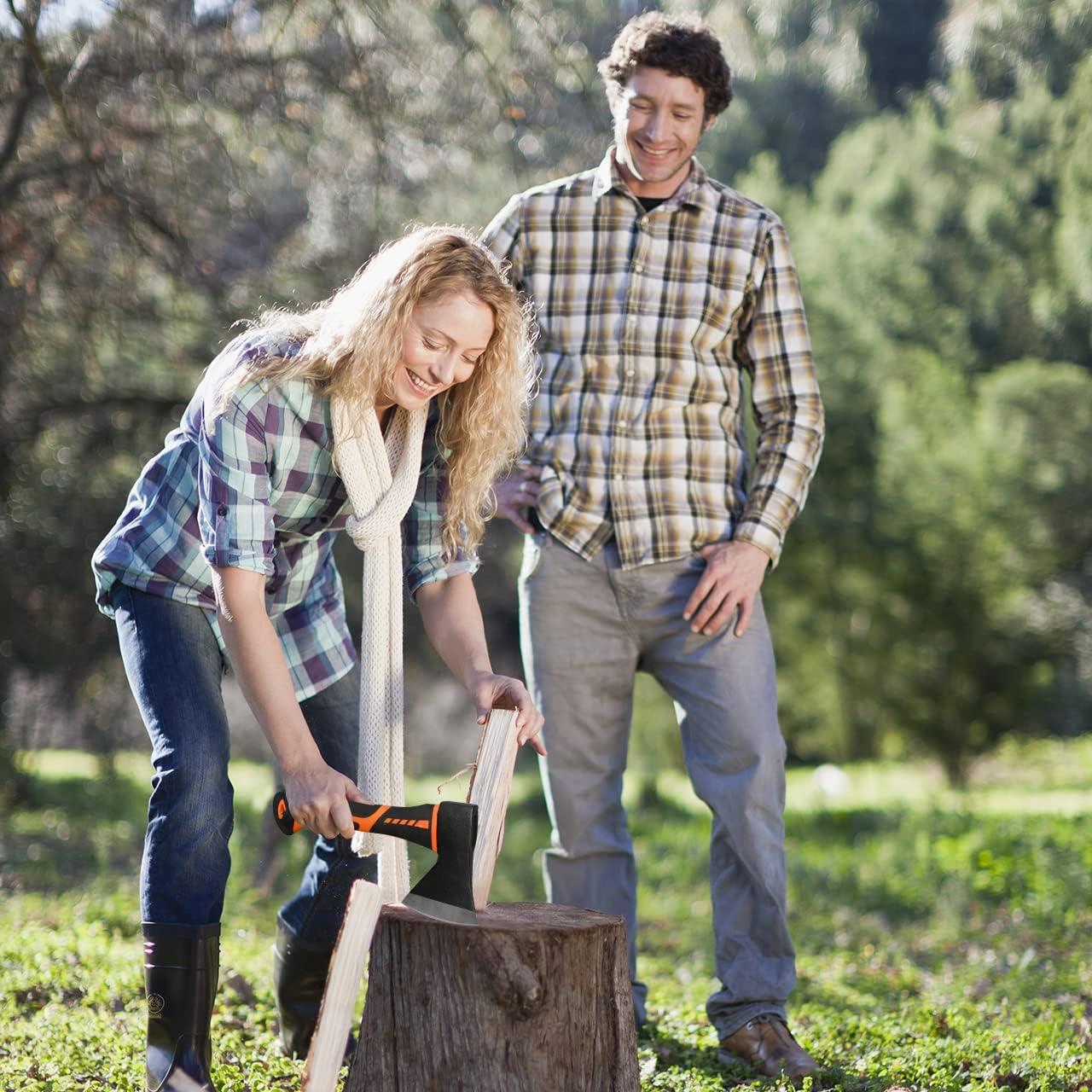 Hacha de Camping ZUZUAN 26 cm Acero Carbono Mango Antideslizante