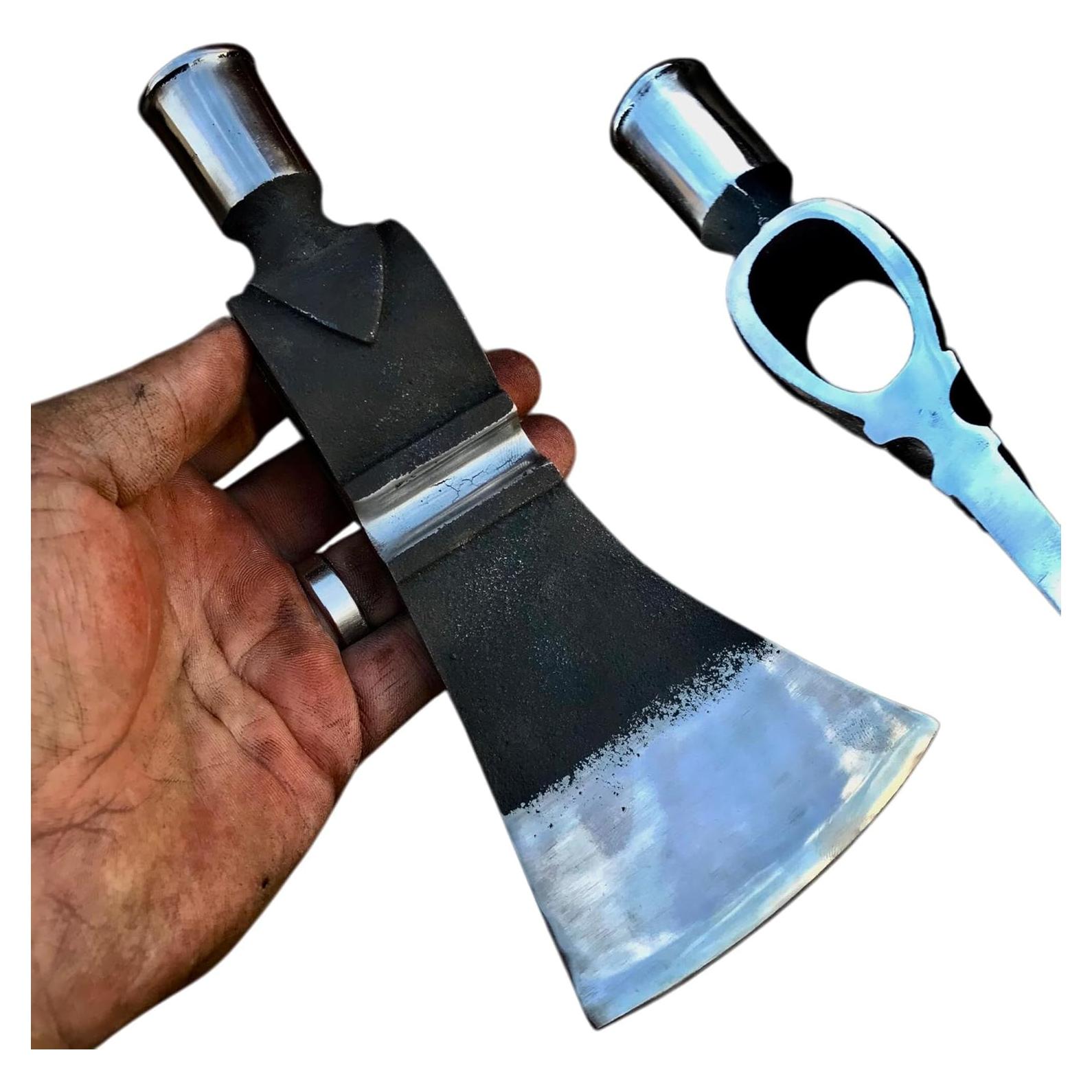 Hacha Vikinga Forjada a Mano Master Damascus 56cm con Funda