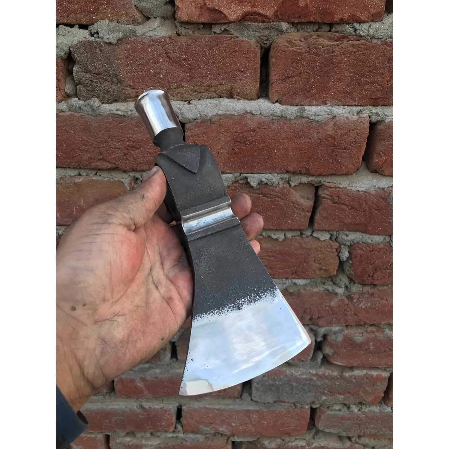 Hacha Vikinga Forjada a Mano Master Damascus 56cm con Funda