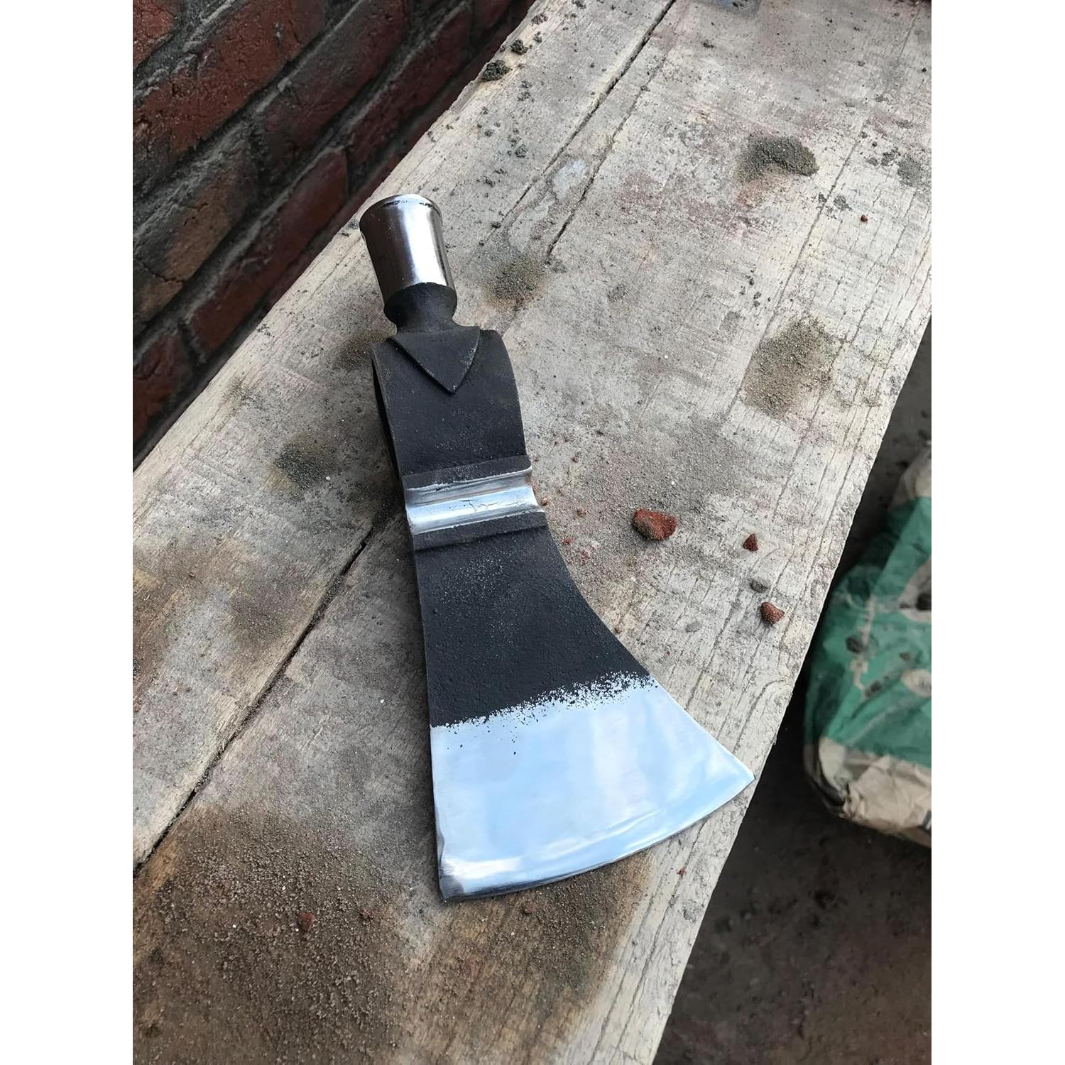 Hacha Vikinga Forjada a Mano Master Damascus 56cm con Funda