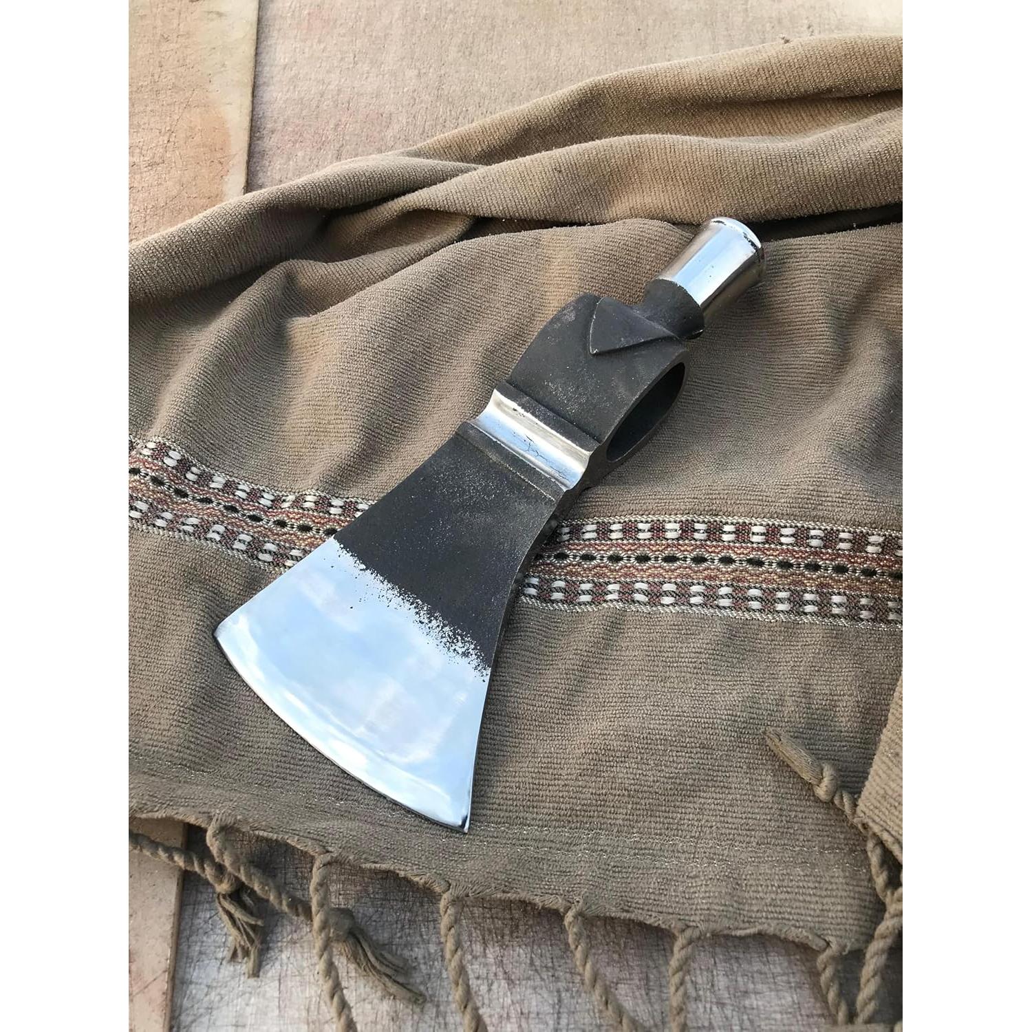 Hacha Vikinga Forjada a Mano Master Damascus 56cm con Funda