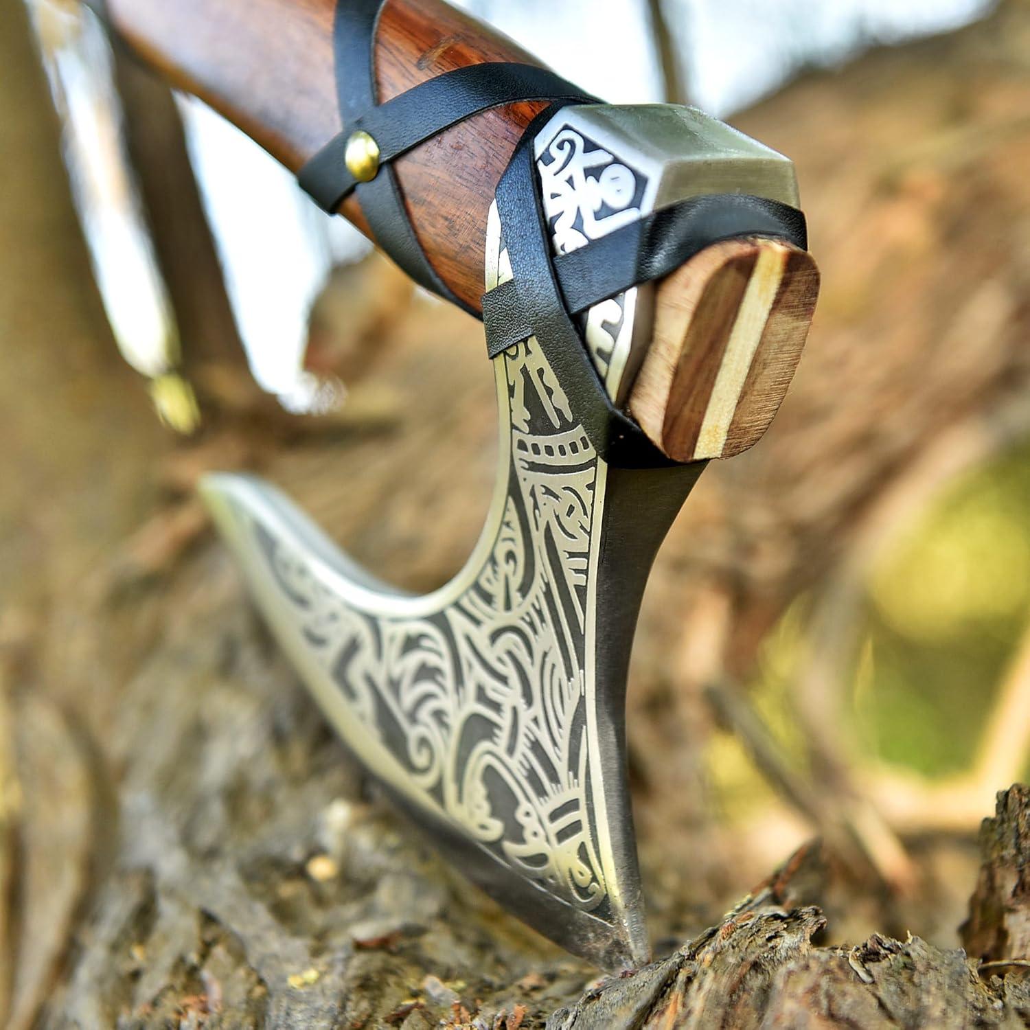 Hacha Vikinga POLO CRAFT PCT-0098 de Acero Carbono 53.34 cm