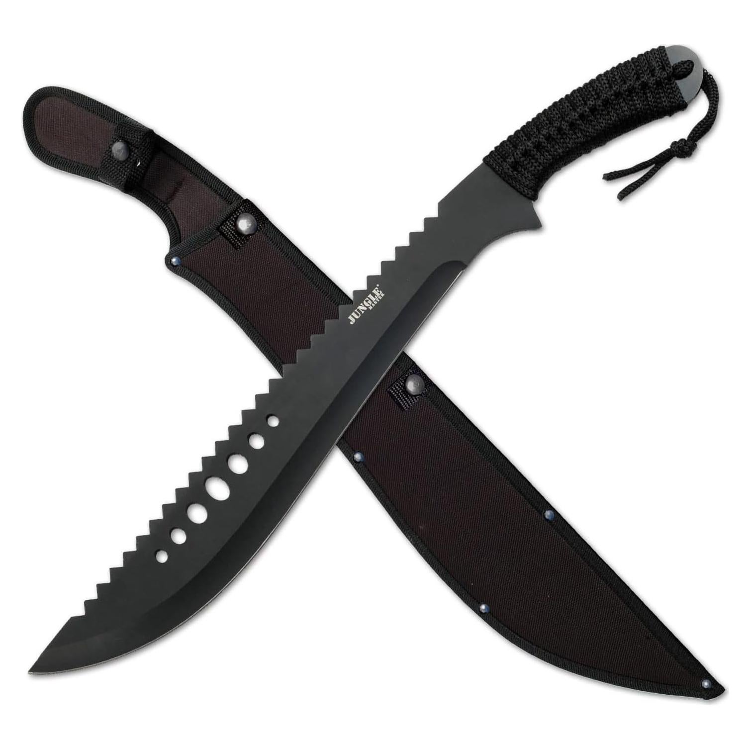 Machete Jungle Master JM-031B 53.34 cm Acero Inoxidable Negro