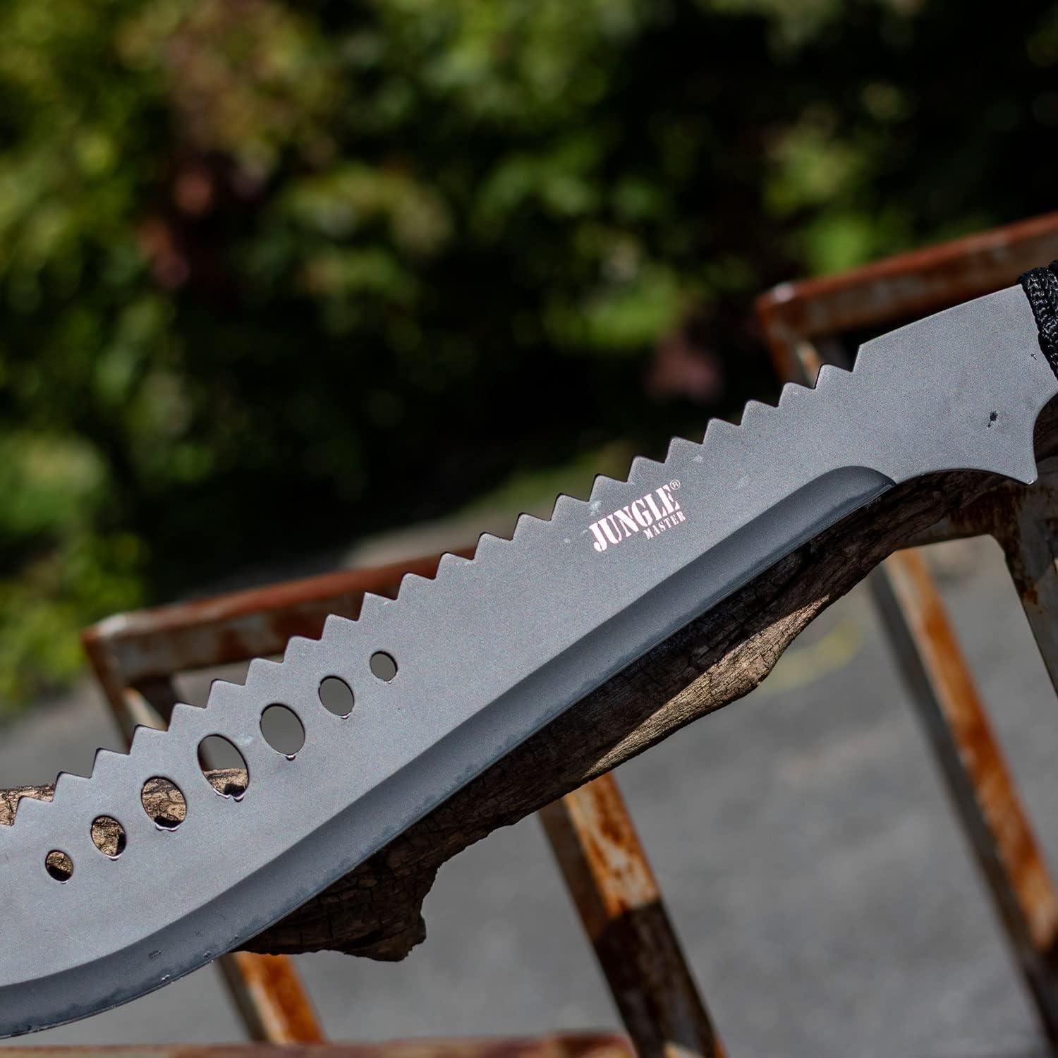 Machete Jungle Master JM-031B 53.34 cm Acero Inoxidable Negro