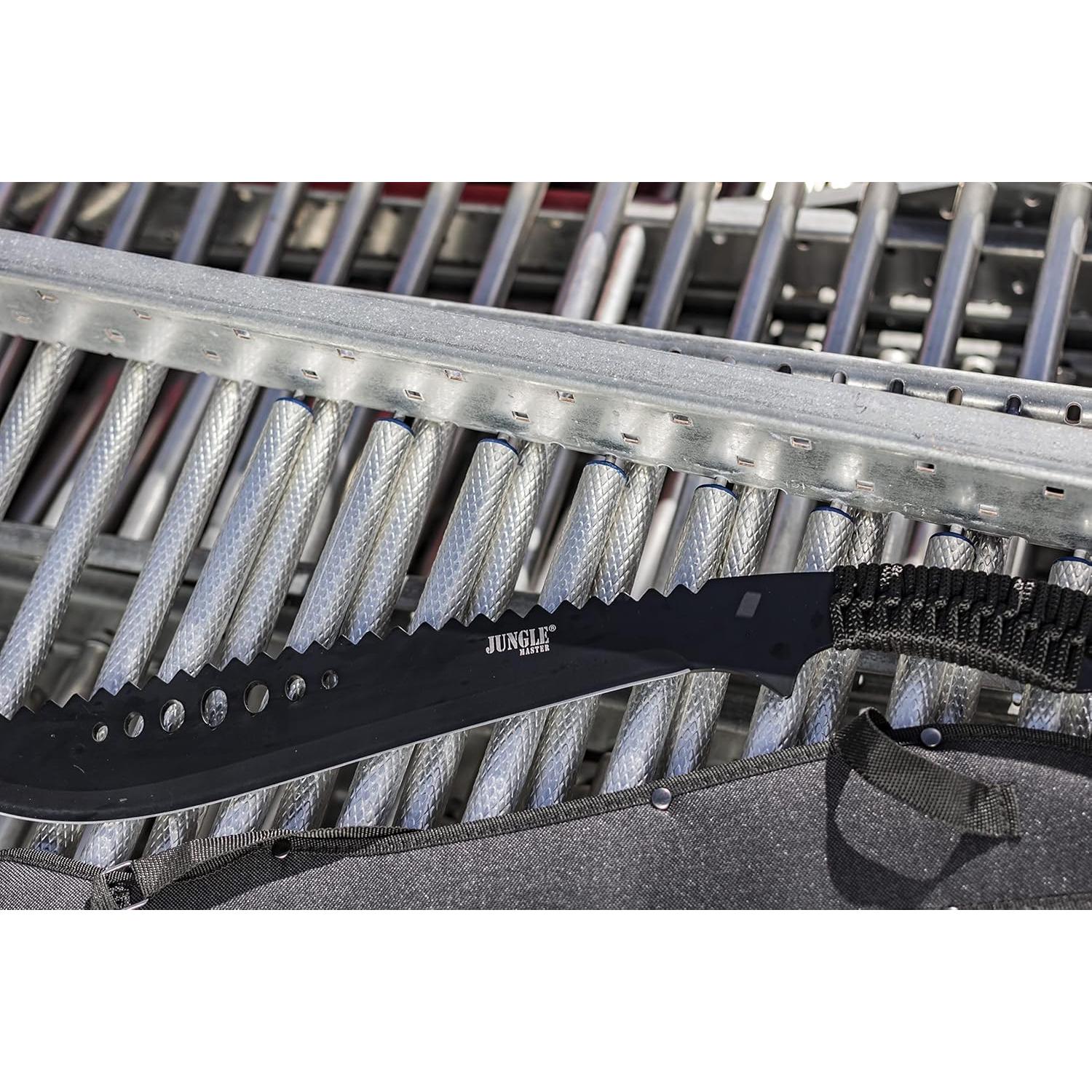 Machete Jungle Master JM-031B 53.34 cm Acero Inoxidable Negro
